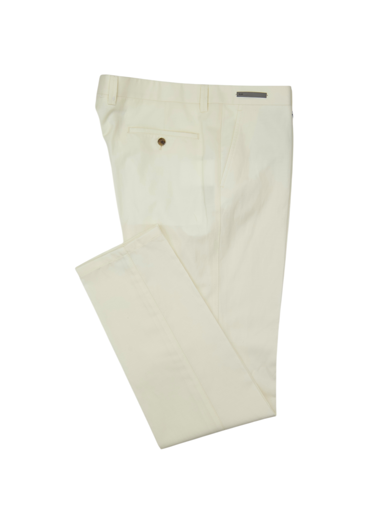 Corneliani Off-White Wool & Linen Trousers