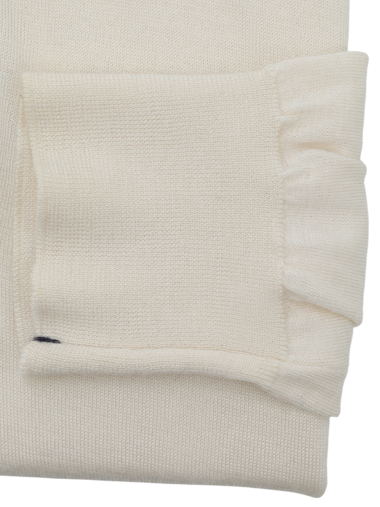 Fioroni Cream Cashmere & Silk Knitted Long-Sleeve Polo Shirt