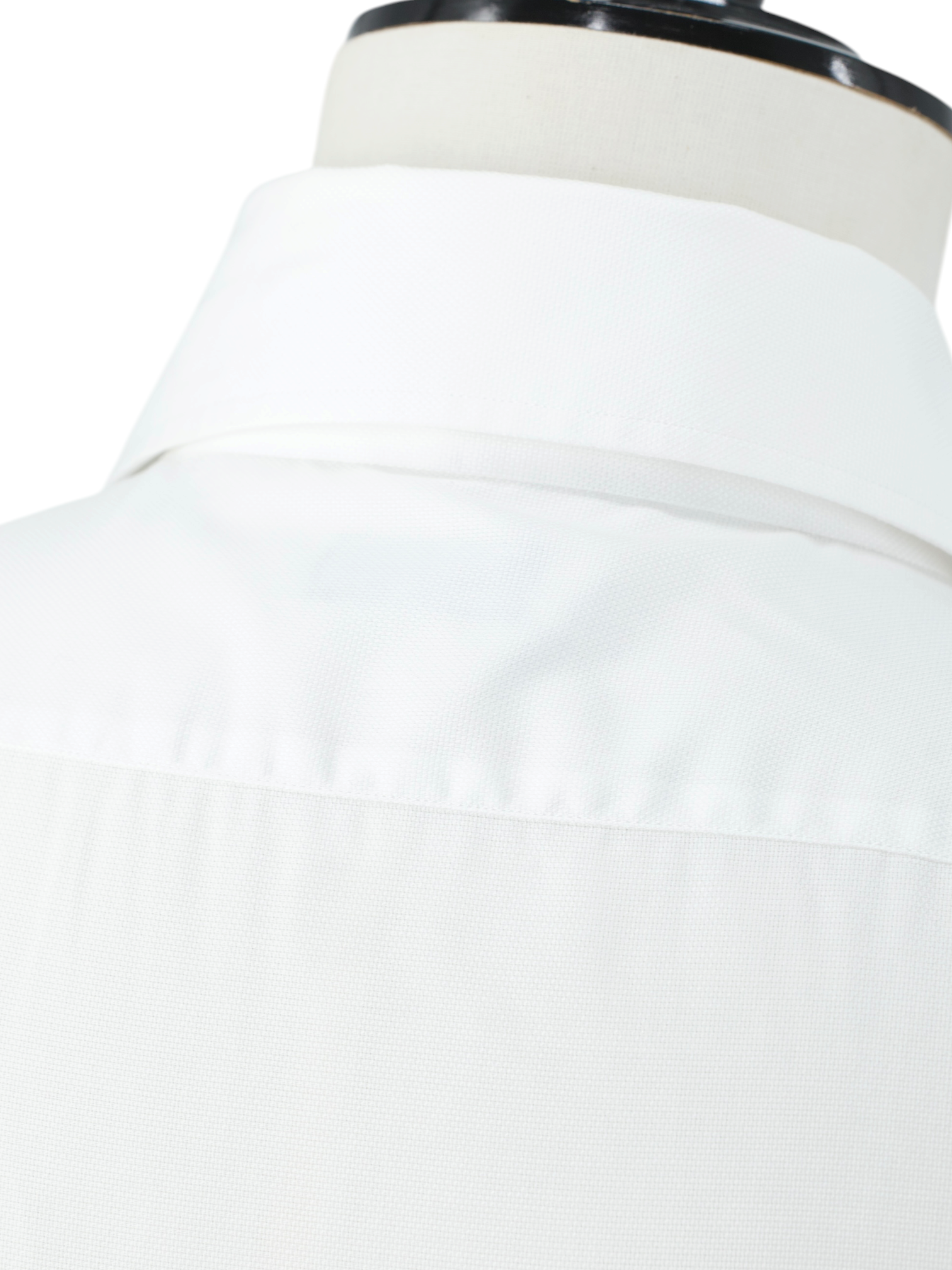 Finamore White Cotton Pinpoint Barrel-Cuff Shirt
