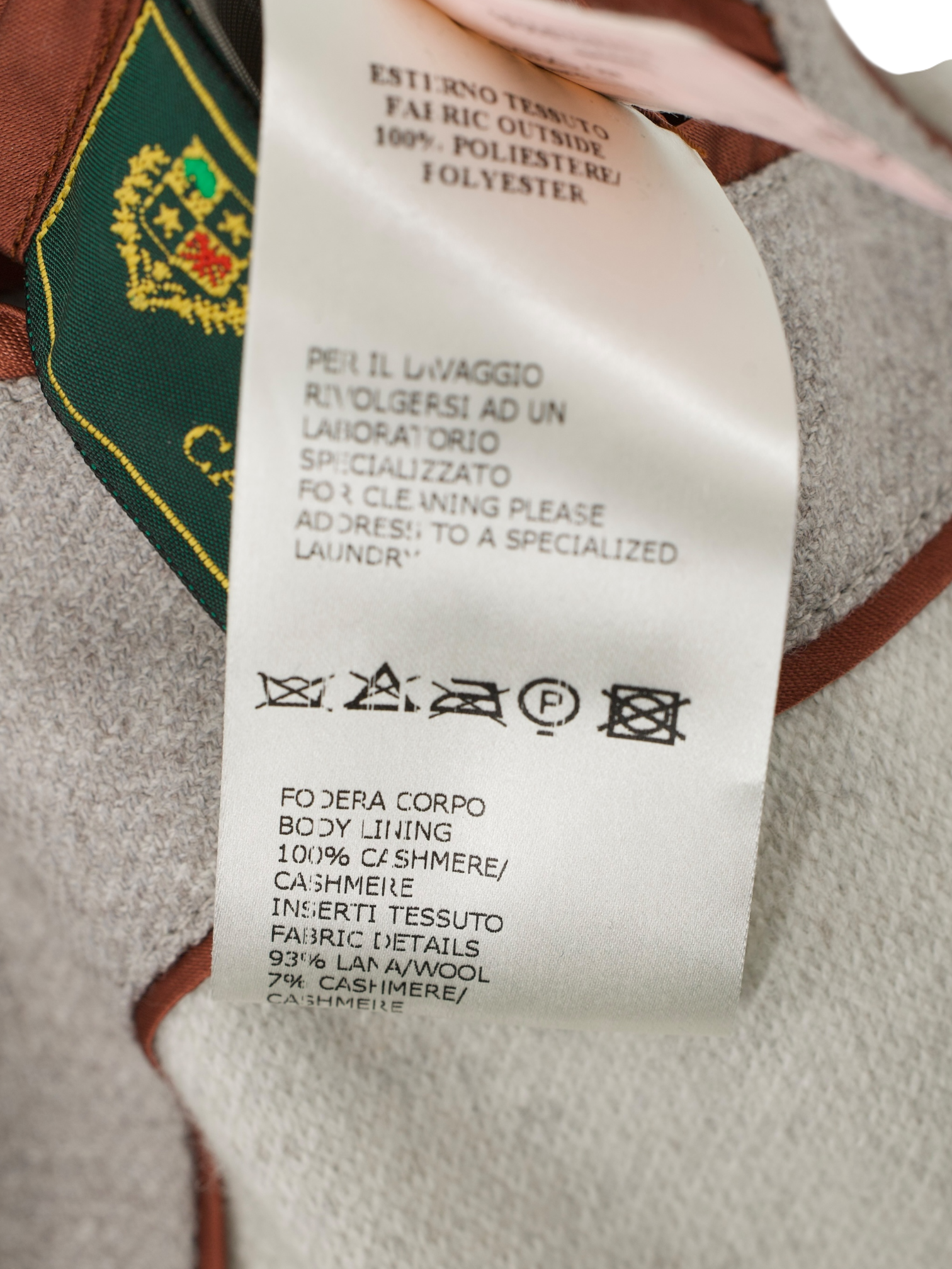 Mandelli Light Grey Softshell & Cashmere Lining Bomberjacket