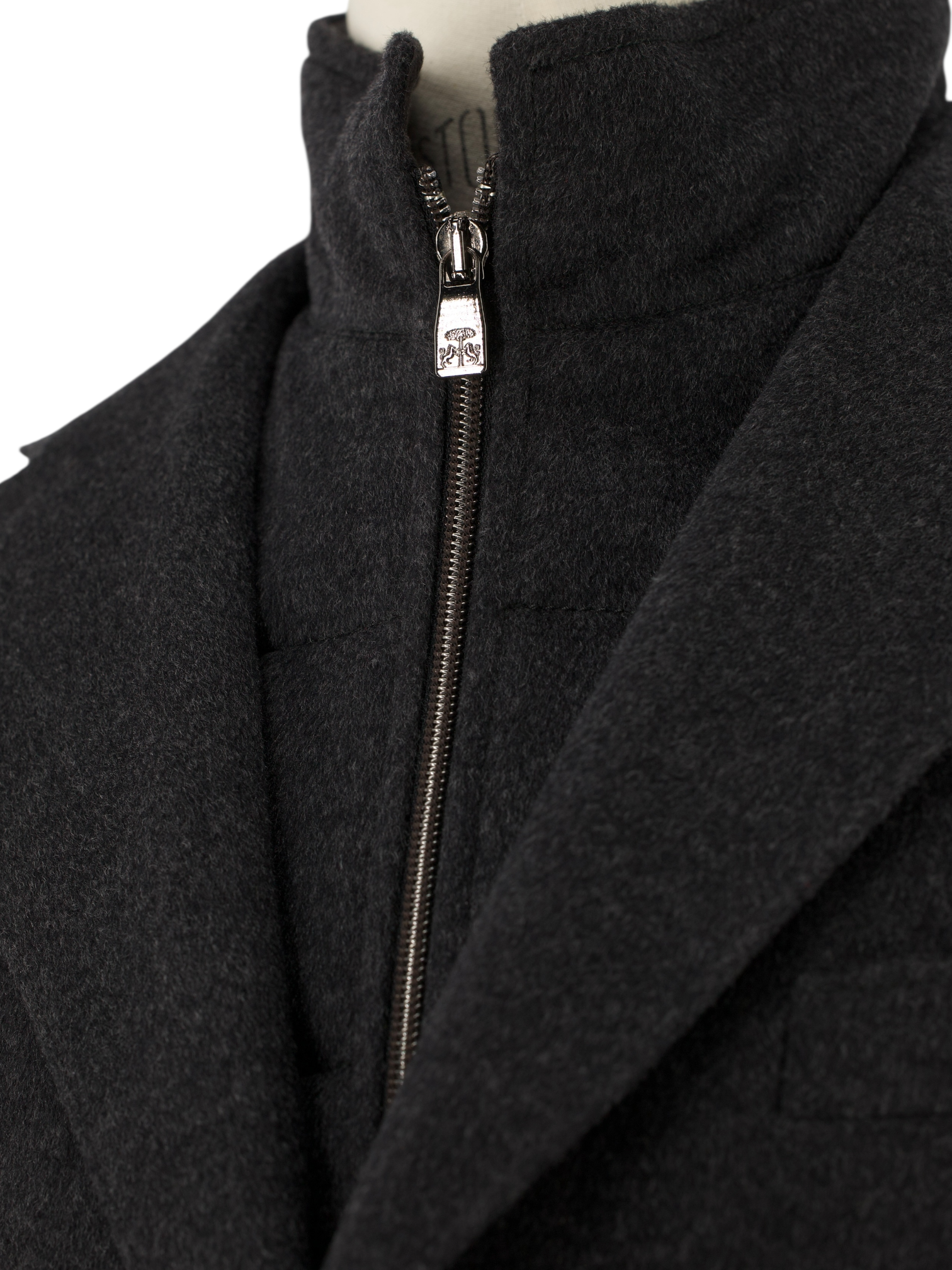 Corneliani ID Grey Extrafine Virgin-Wool Windproof Overcoat
