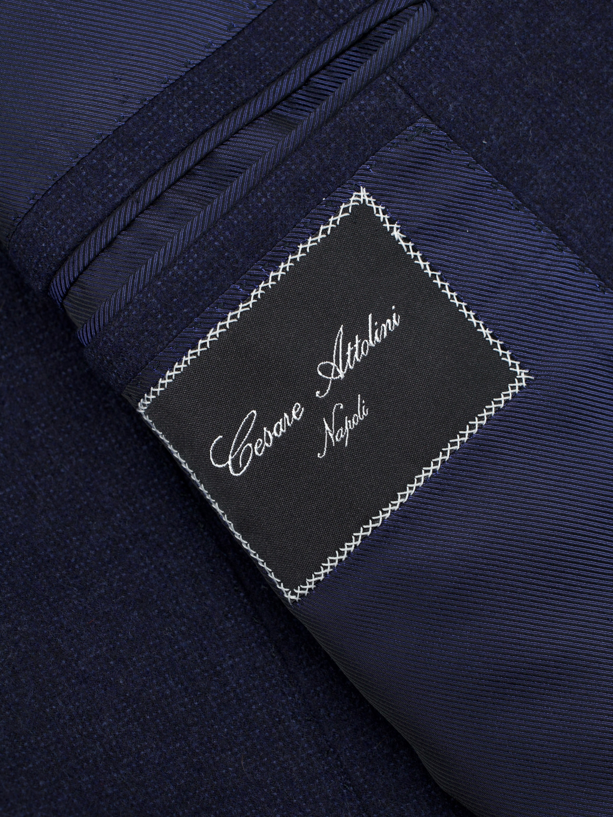 Cesare Attolini Navy Golden-Bale Merino Wool Blazer Jacket
