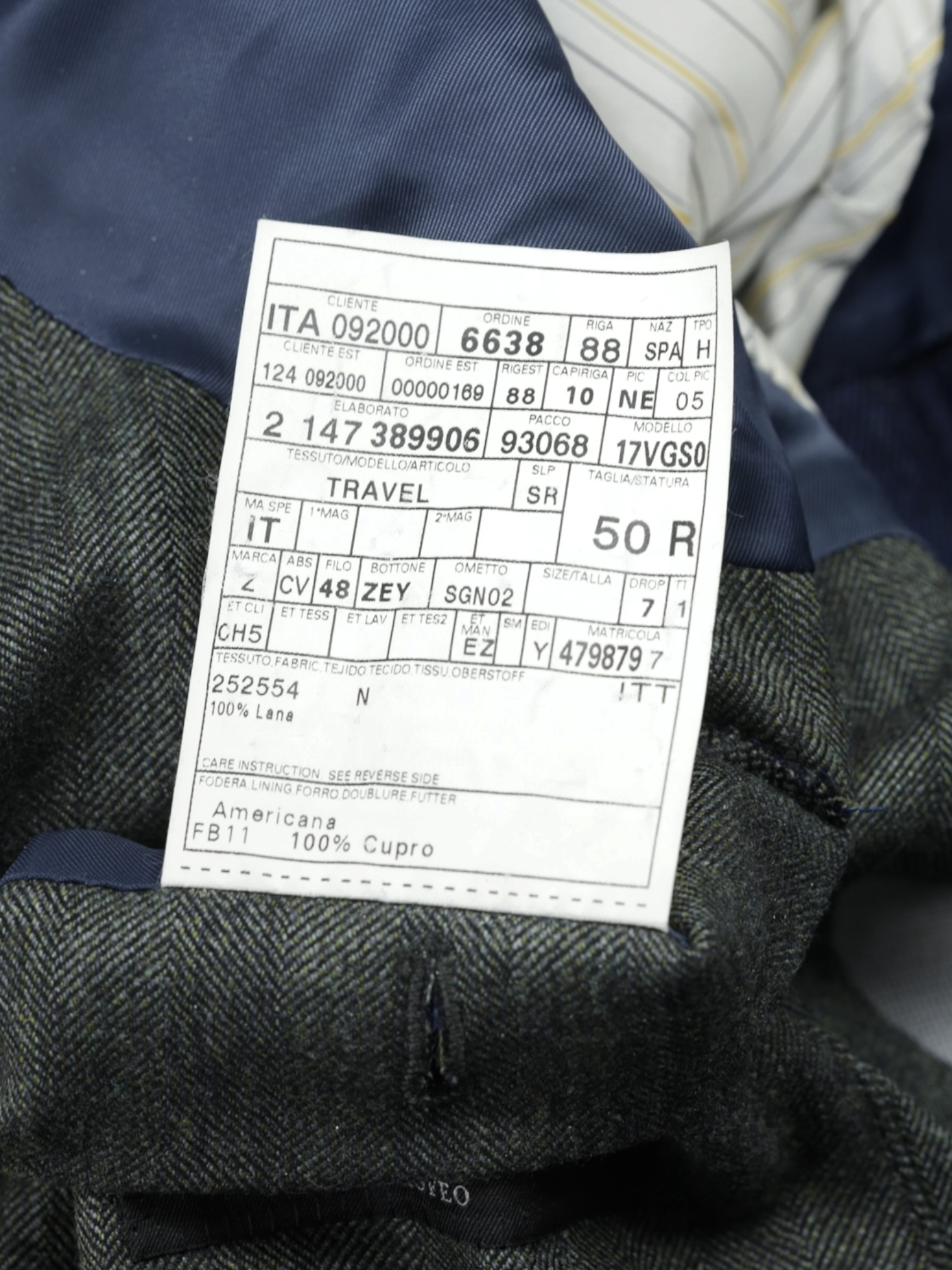 Ermenegildo Zegna Sage Green Trofeo-Wool Herringbone "Travel" Jacket