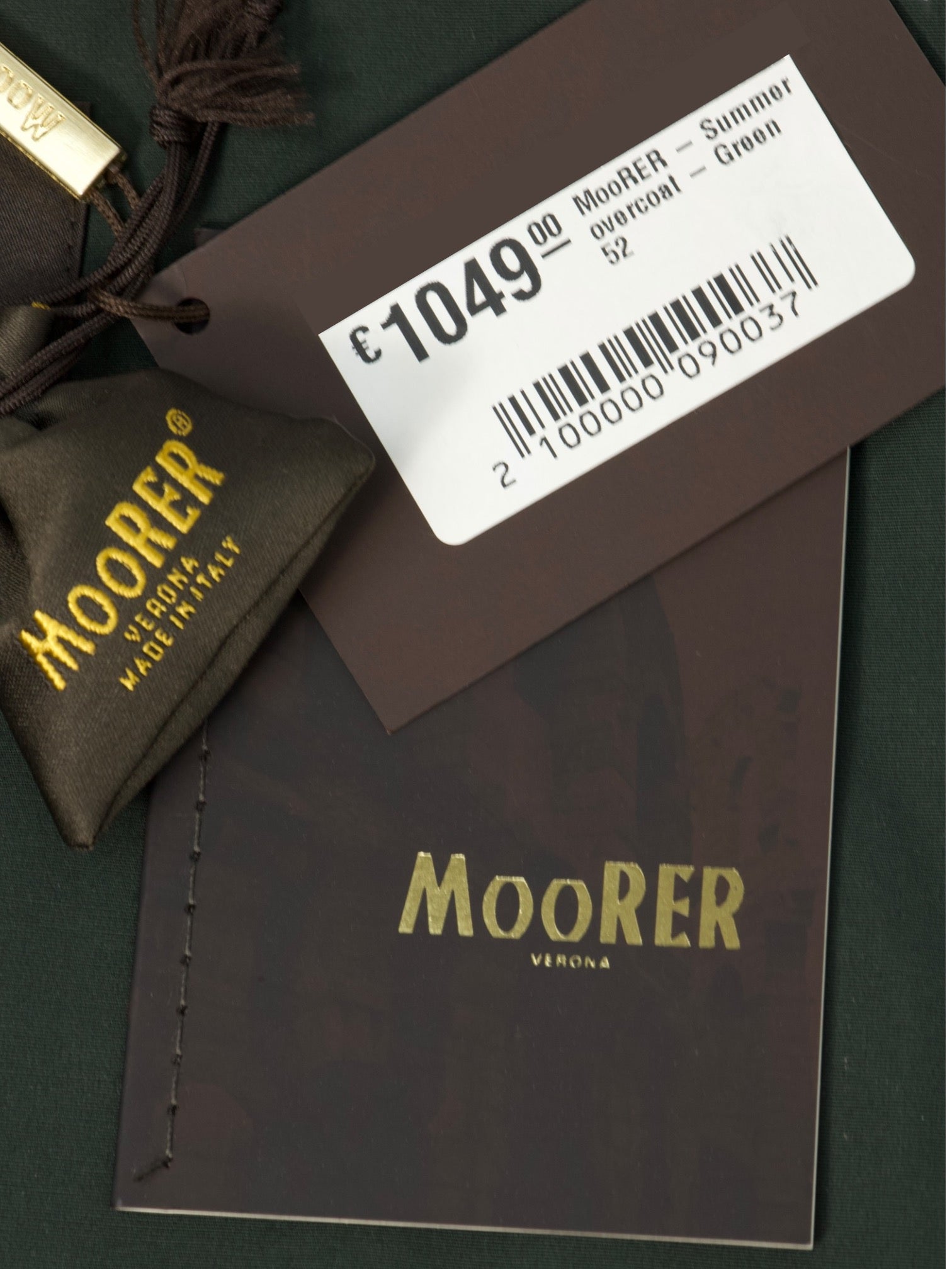 Moorer Forest Green Water-repellent Carcoat