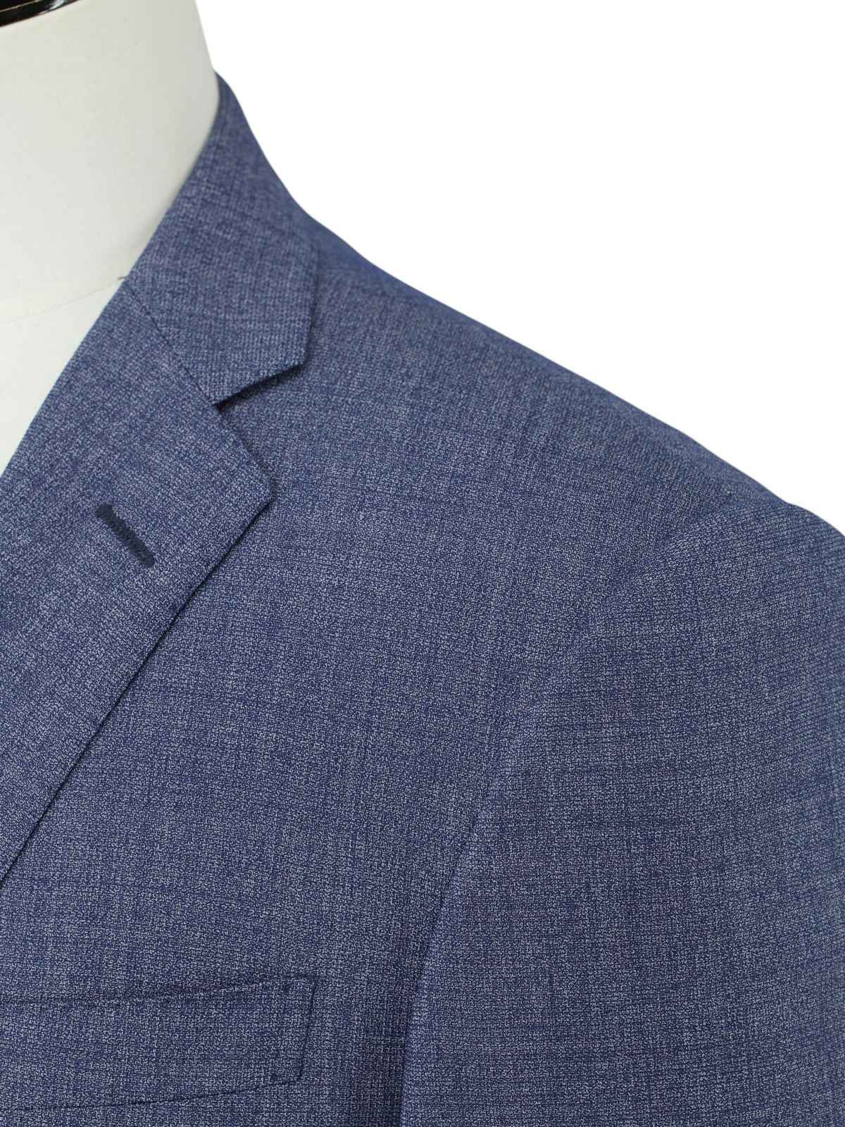 Corneliani Steel Blue Wool Micro-Pattern Suit
