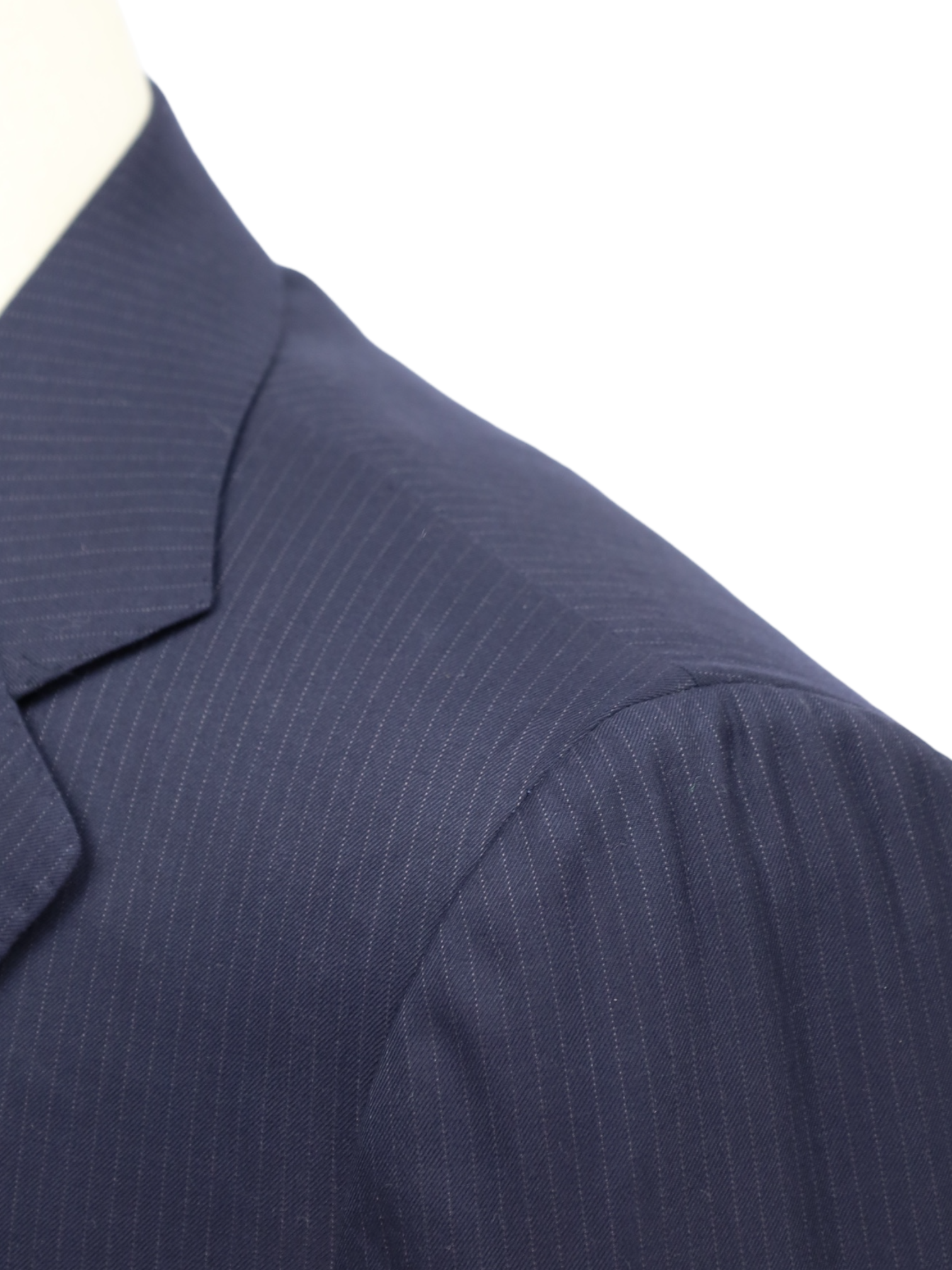 Kiton Navy 15-Micron Pinstripe Suit