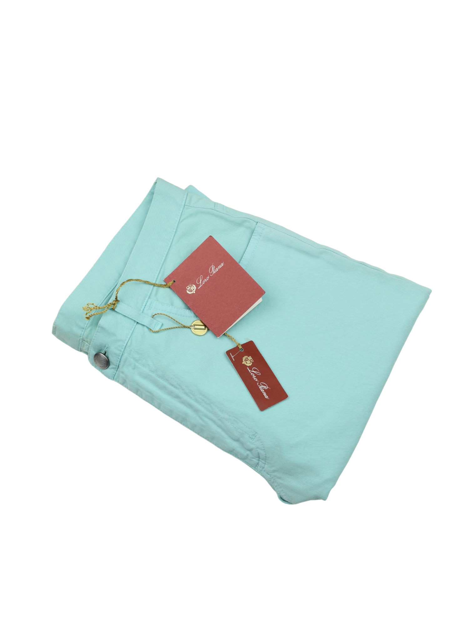 Loro Piana Mint-Green Cotton & Elastane 5-Pocket Chino