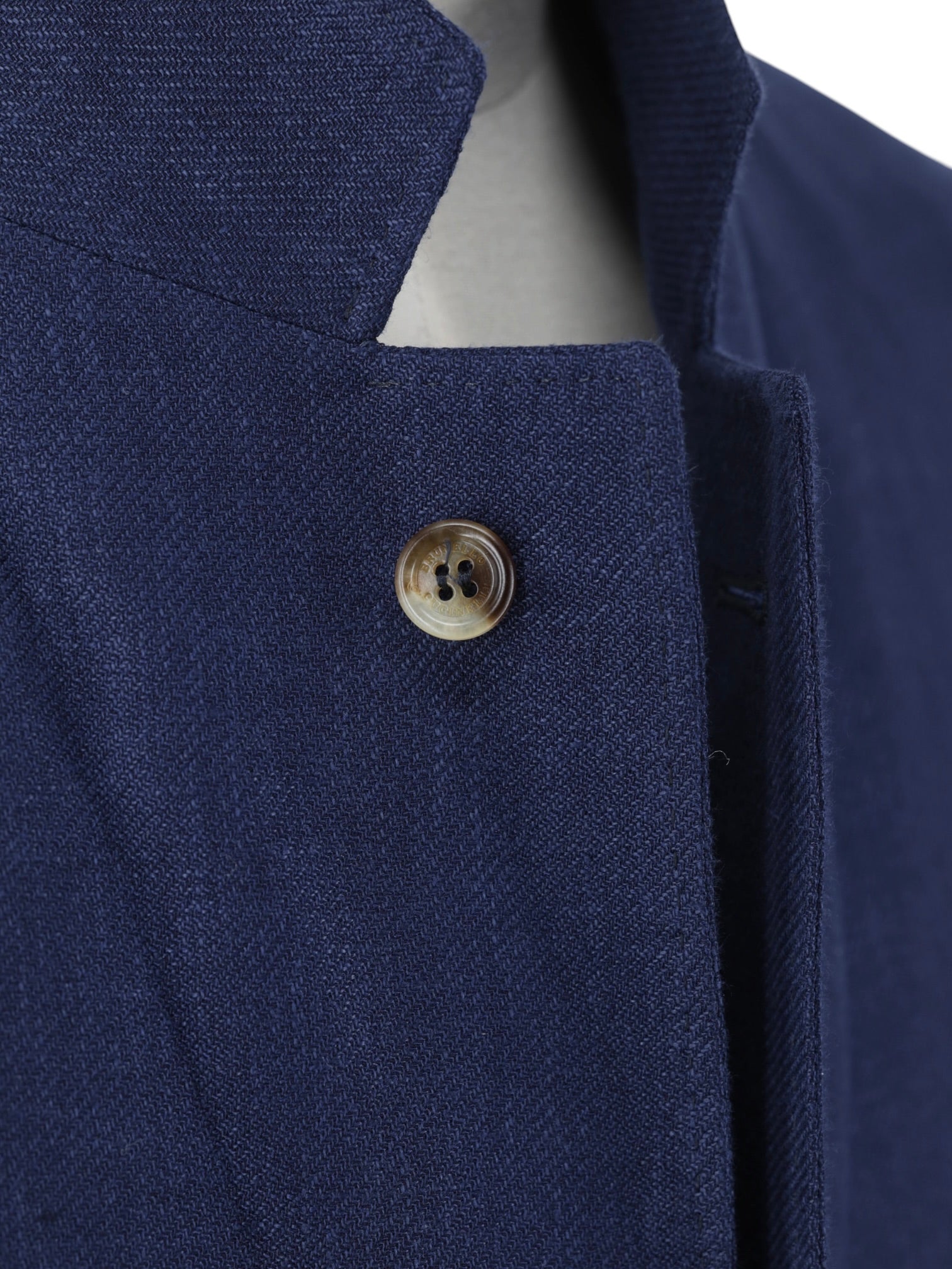 Brunello Cucinelli Marine Blue Linen, Wool & Silk Summer Jacket