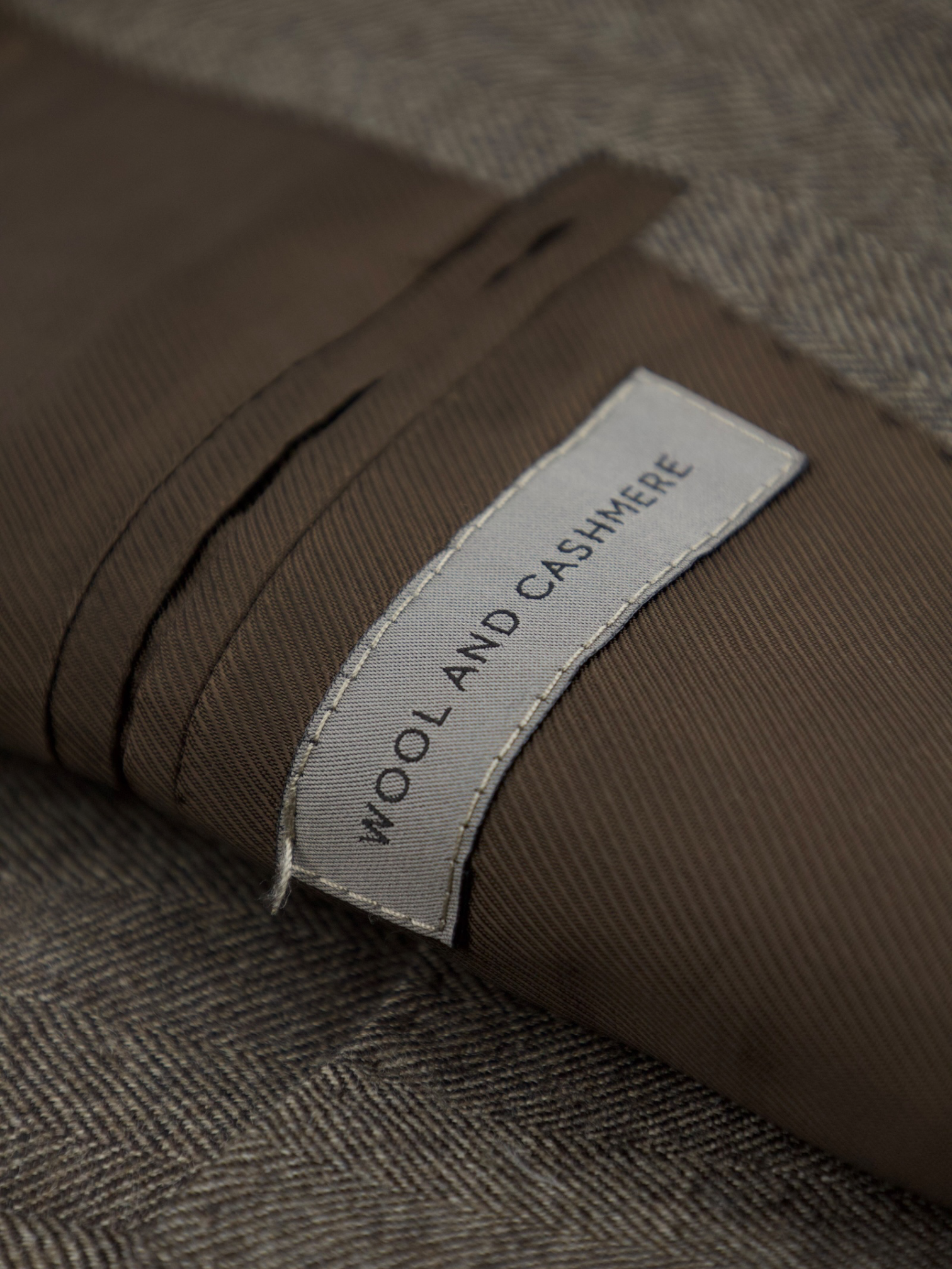 Corneliani Light Brown Wool & Cashmere Herringbone Jacket