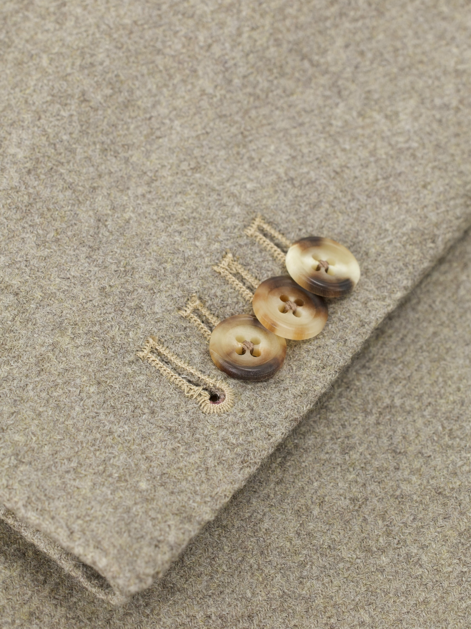 Orazio Luciano Oatmeal Wool & Cashmere Twill Jacket