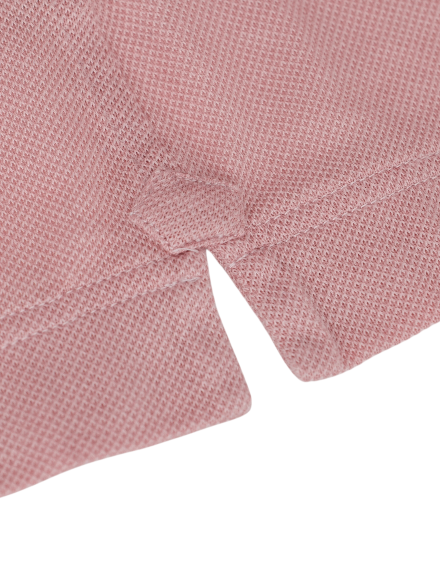 Fray Salmon Pink Cotton Piqué Knitted Button-Down Shirt