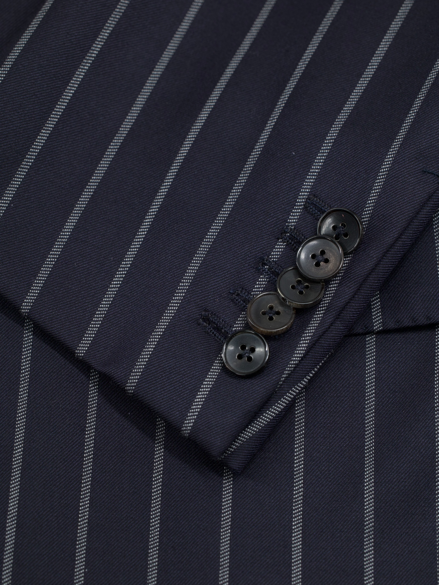 Tom Ford Dark Blue Wool & Cashmere Chalkstripe Windsor Suit