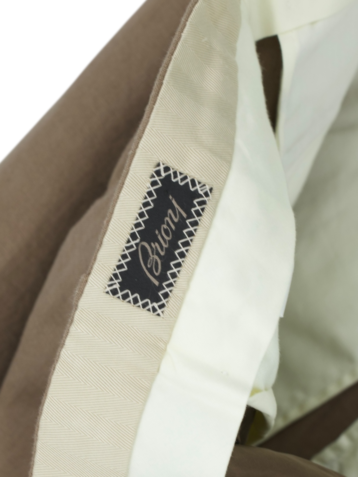 Brioni Light Brown Pure Linen "Eric Clapton" Pleated Trousers