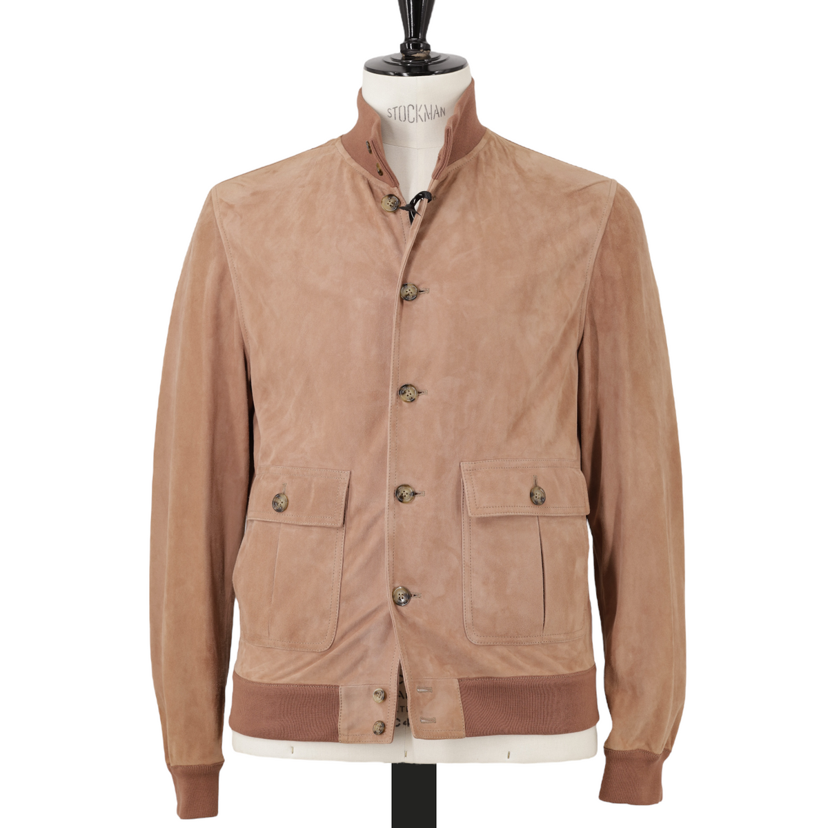 Valstar Rosé Goat-Leather Suéde Bomber Jacket