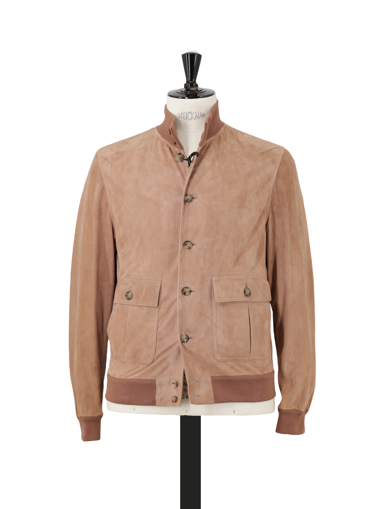Valstar Rosé Goat-Leather Suéde Bomber Jacket