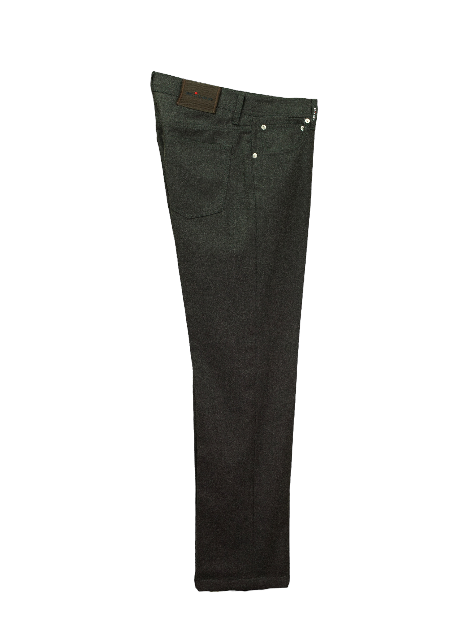 Kiton Dark Grey Wool & Cashmere 5-Pocket Trousers