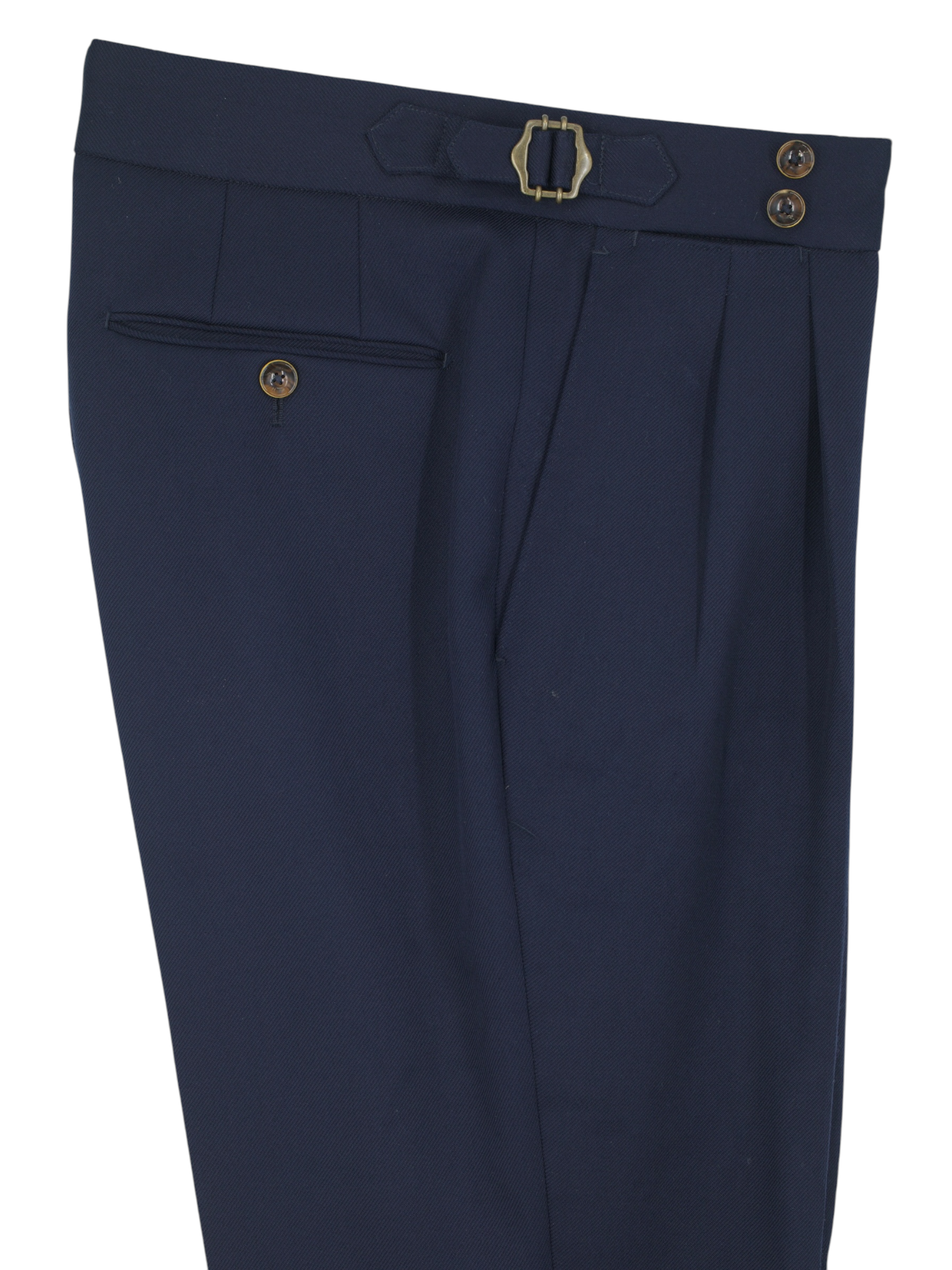 PT01 Navy Super 100's Wool Twill Sartorial "Gentleman-Fit" Trousers