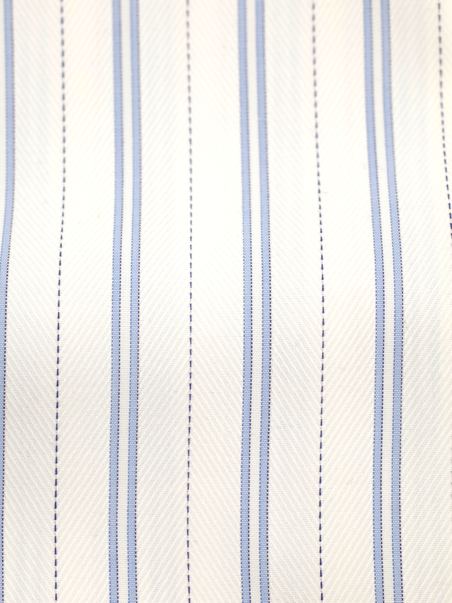 Cesare Attolini White & Blue Vintage Pinstripe Dress Shirt