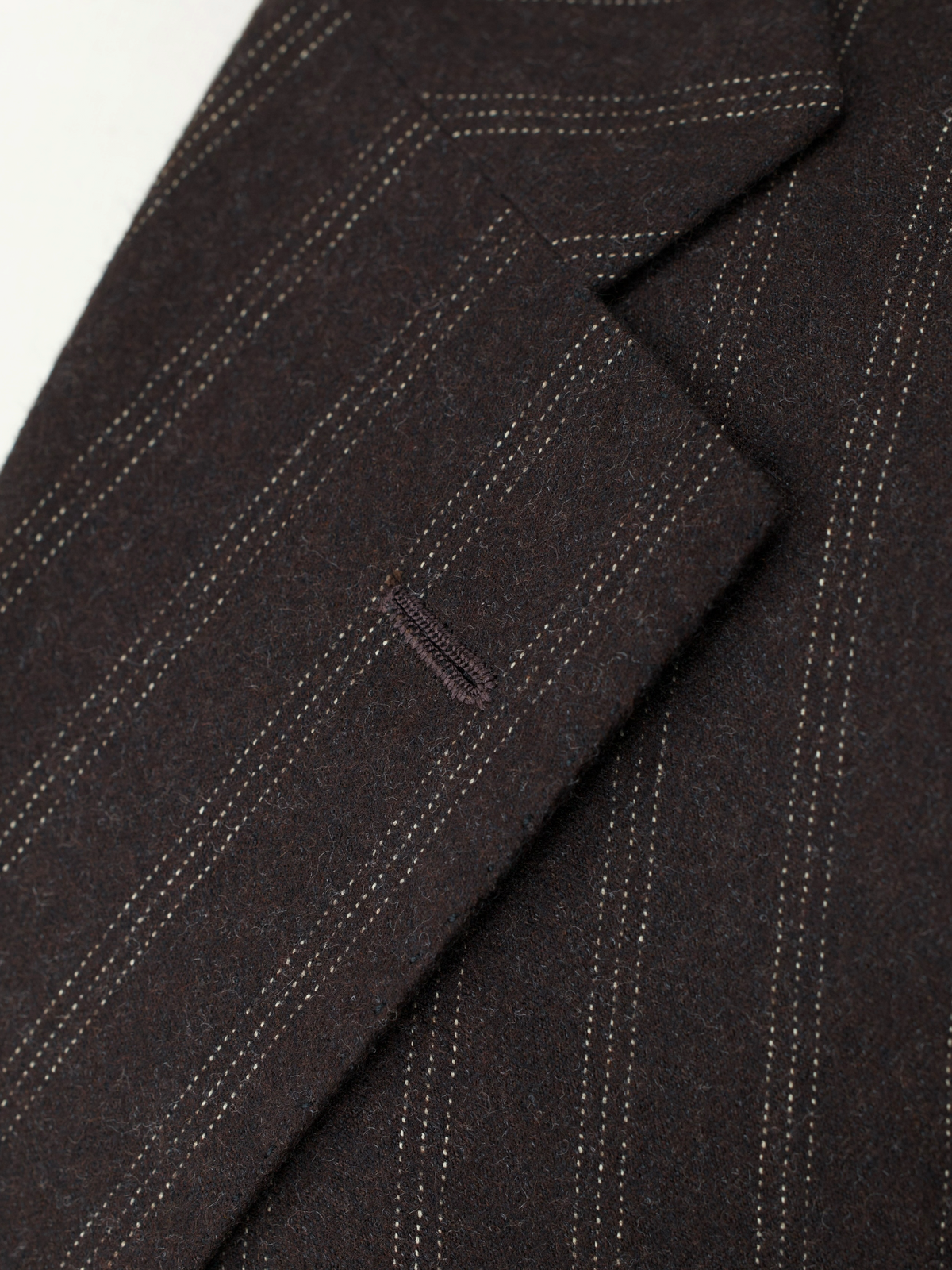 Cesare Attolini Dark Brown Wool-Flannel Vintage-Stripe Suit