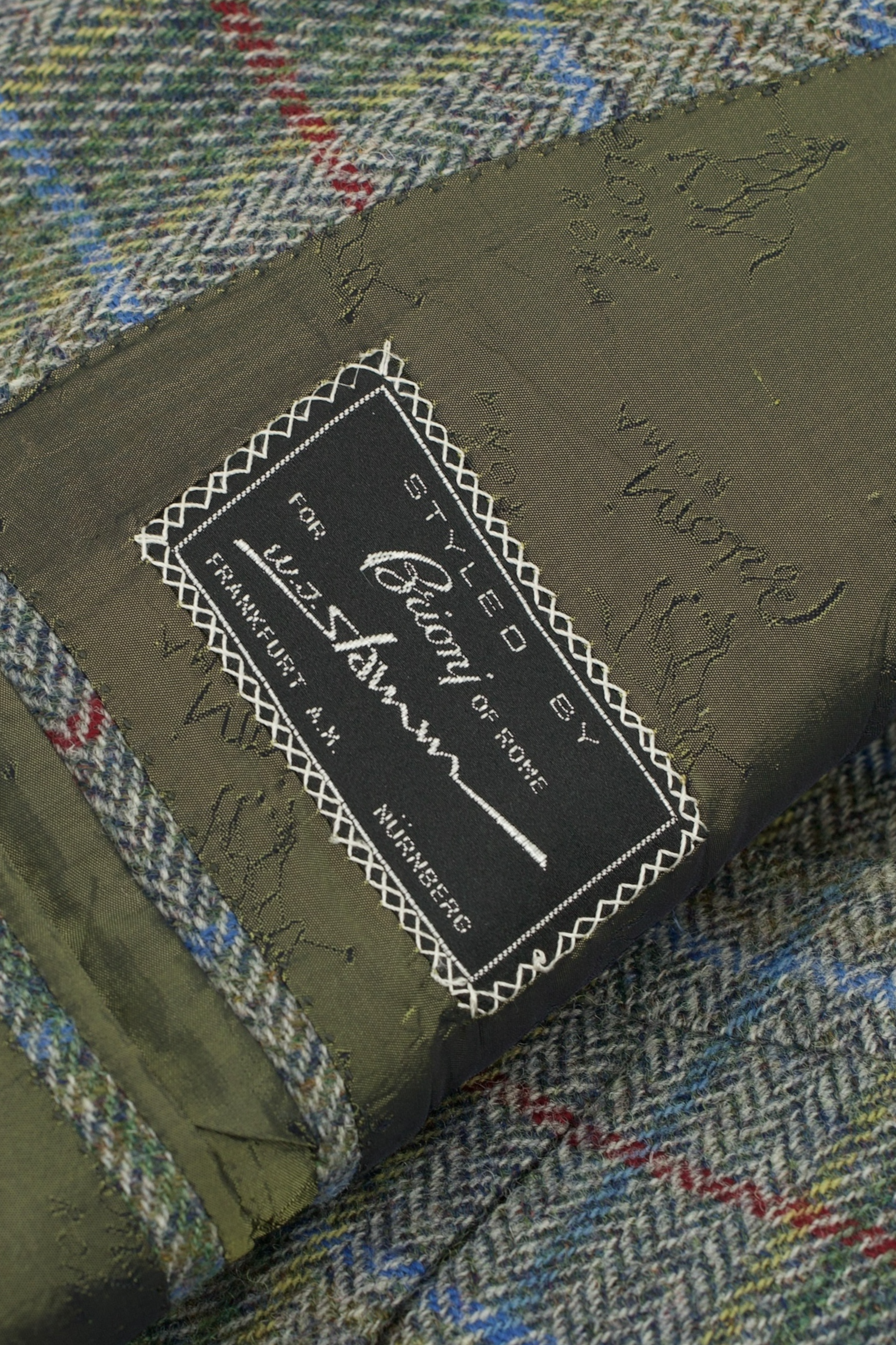 Brioni Sage Green & Blue Tweed-Wool Norfolk Hunting Jacket