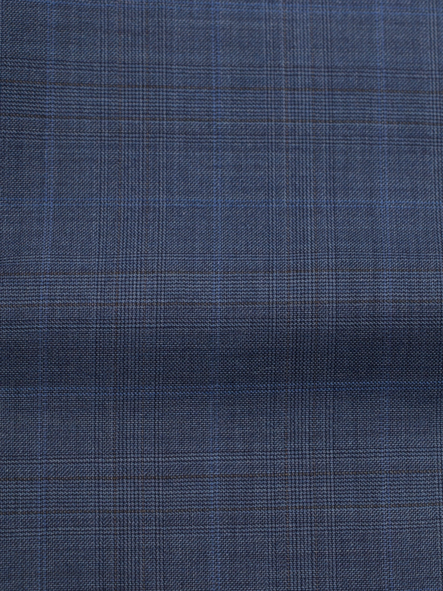Cesare Attolini Steel Blue Super 170's & Silk Checkered Suit