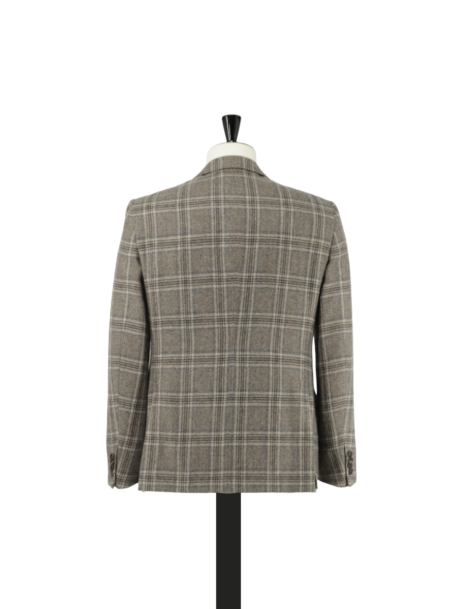 Pal Zileri Taupe Pure Plushy-Cashmere Tartan "MCMLXXX" Jacket