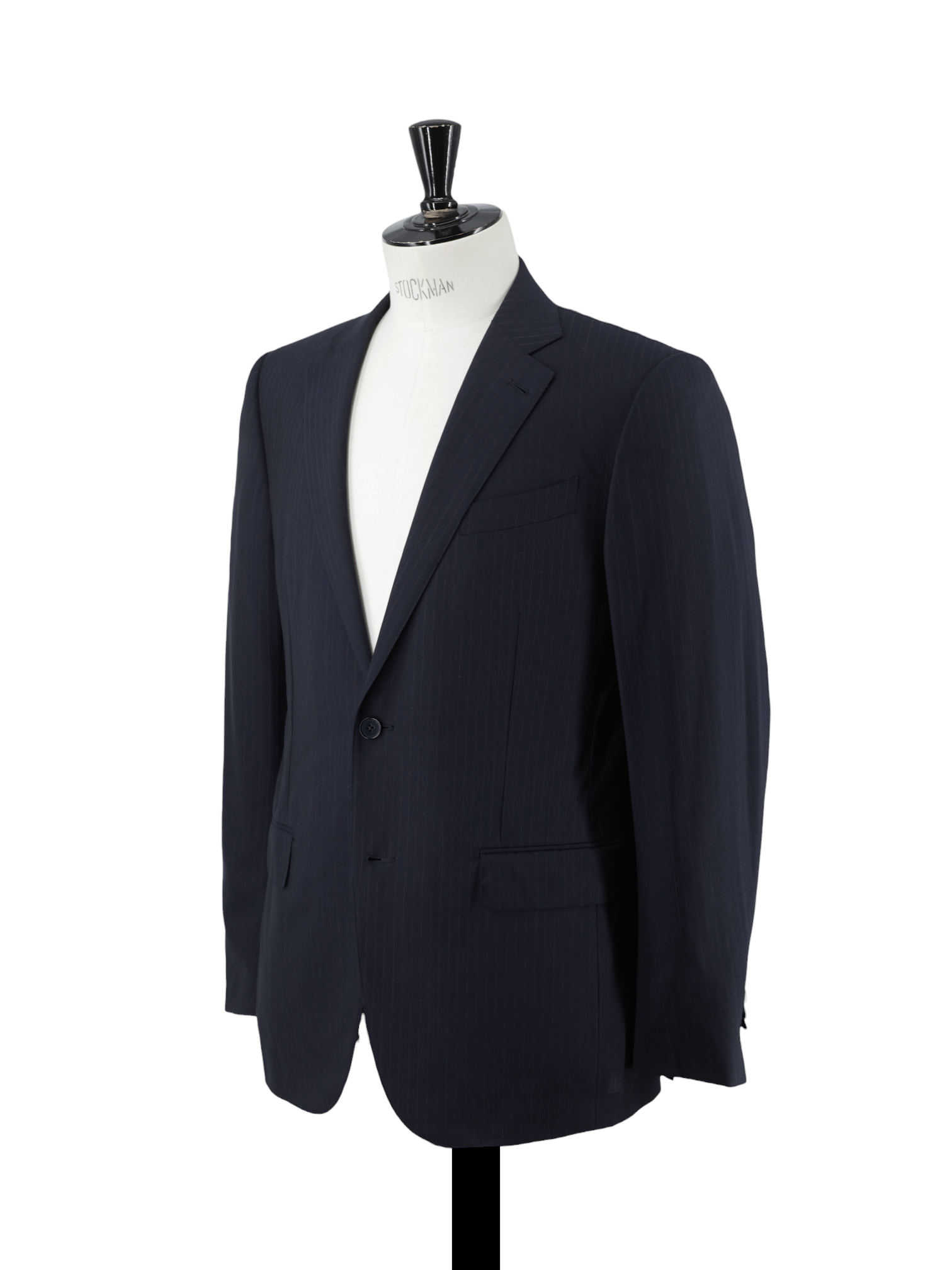 Ermenegildo Zegna Navy Fine-Wool Pinstripe Mila Suit