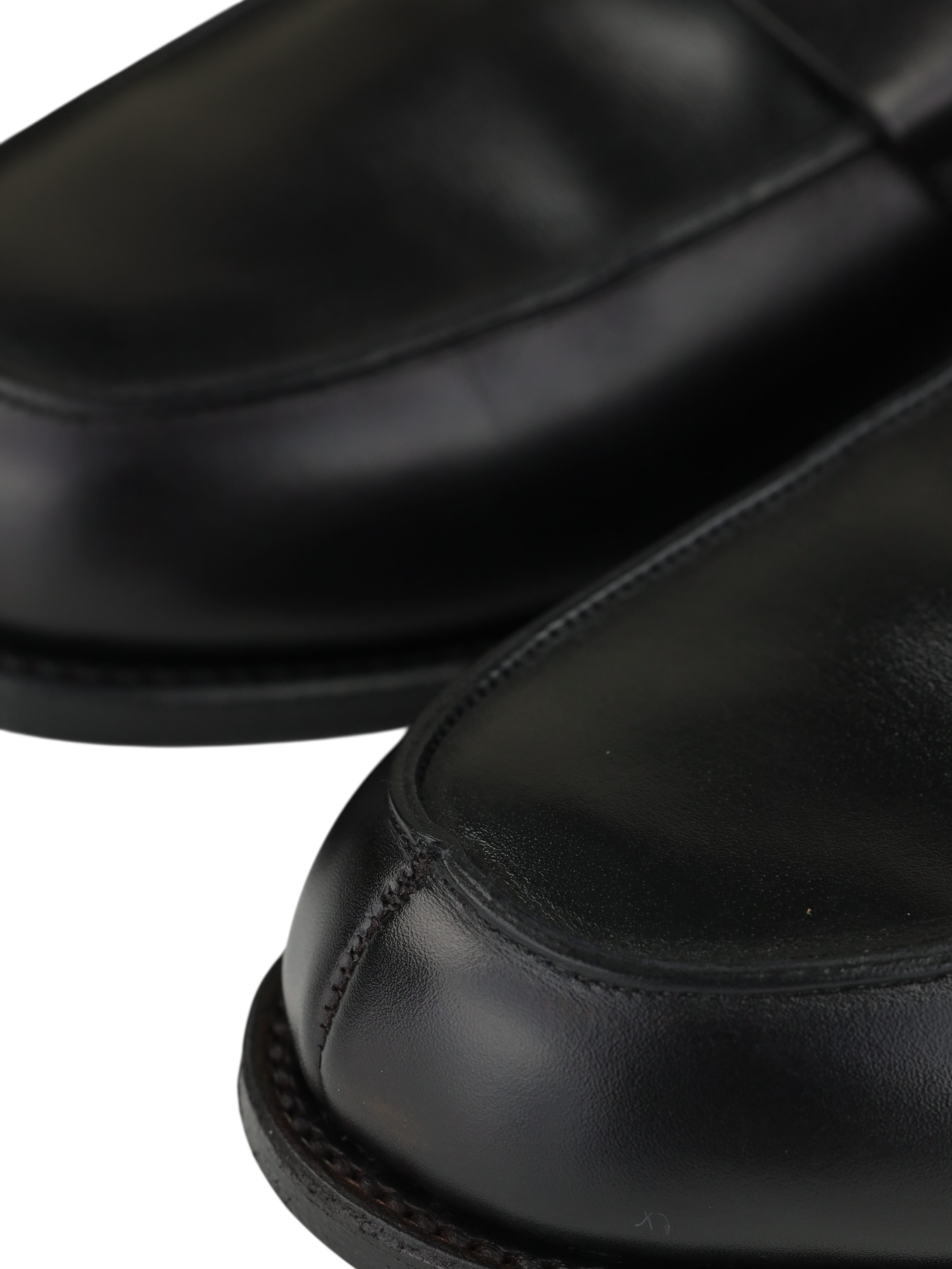 John Lobb Black Campus Leather Penny Loafer