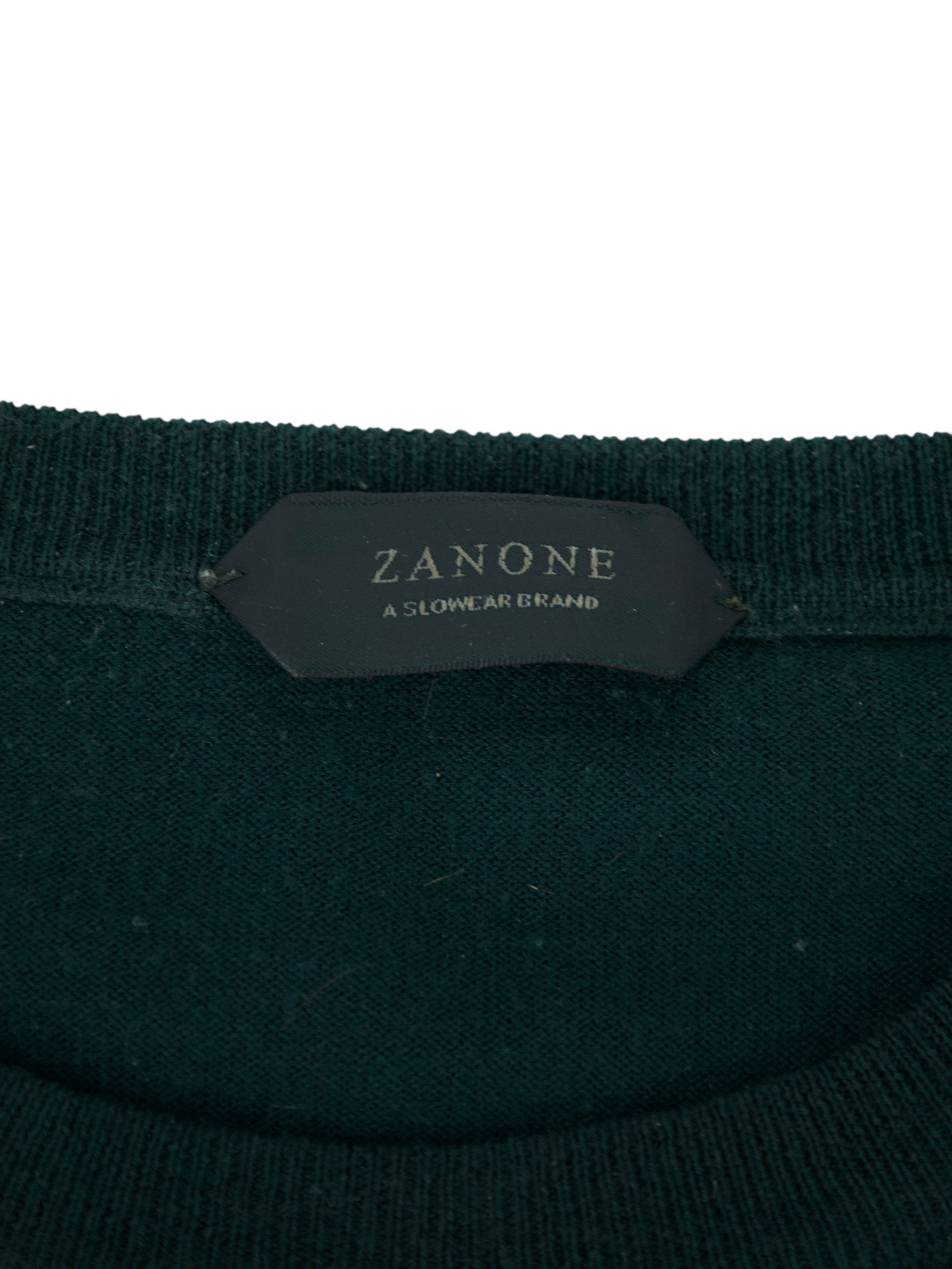 Zanone Forest Green Flexwool Roundneck