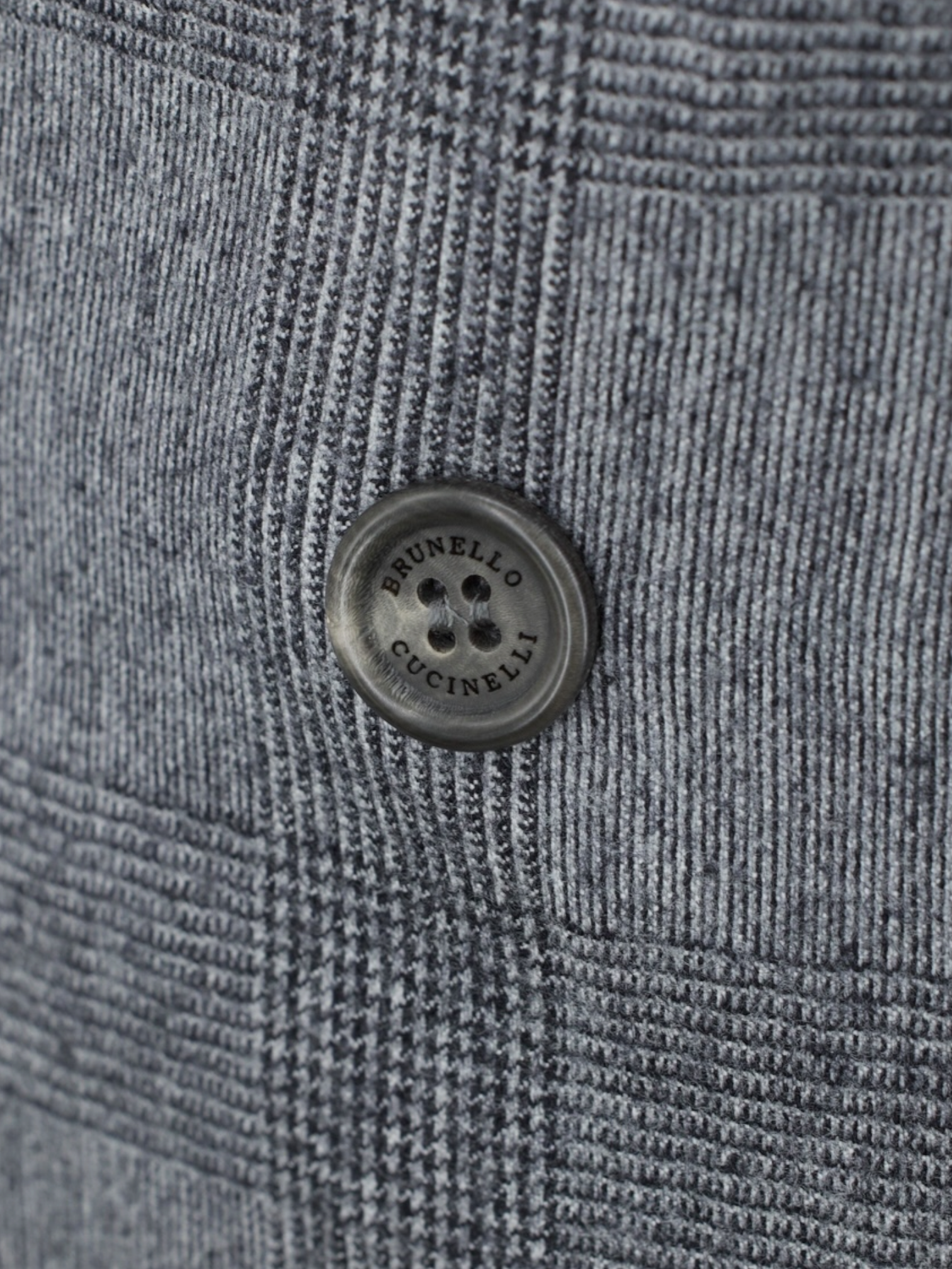 Brunello Cucinelli Grey Double Breasted Bushed-Wool Prince of Wales Suit