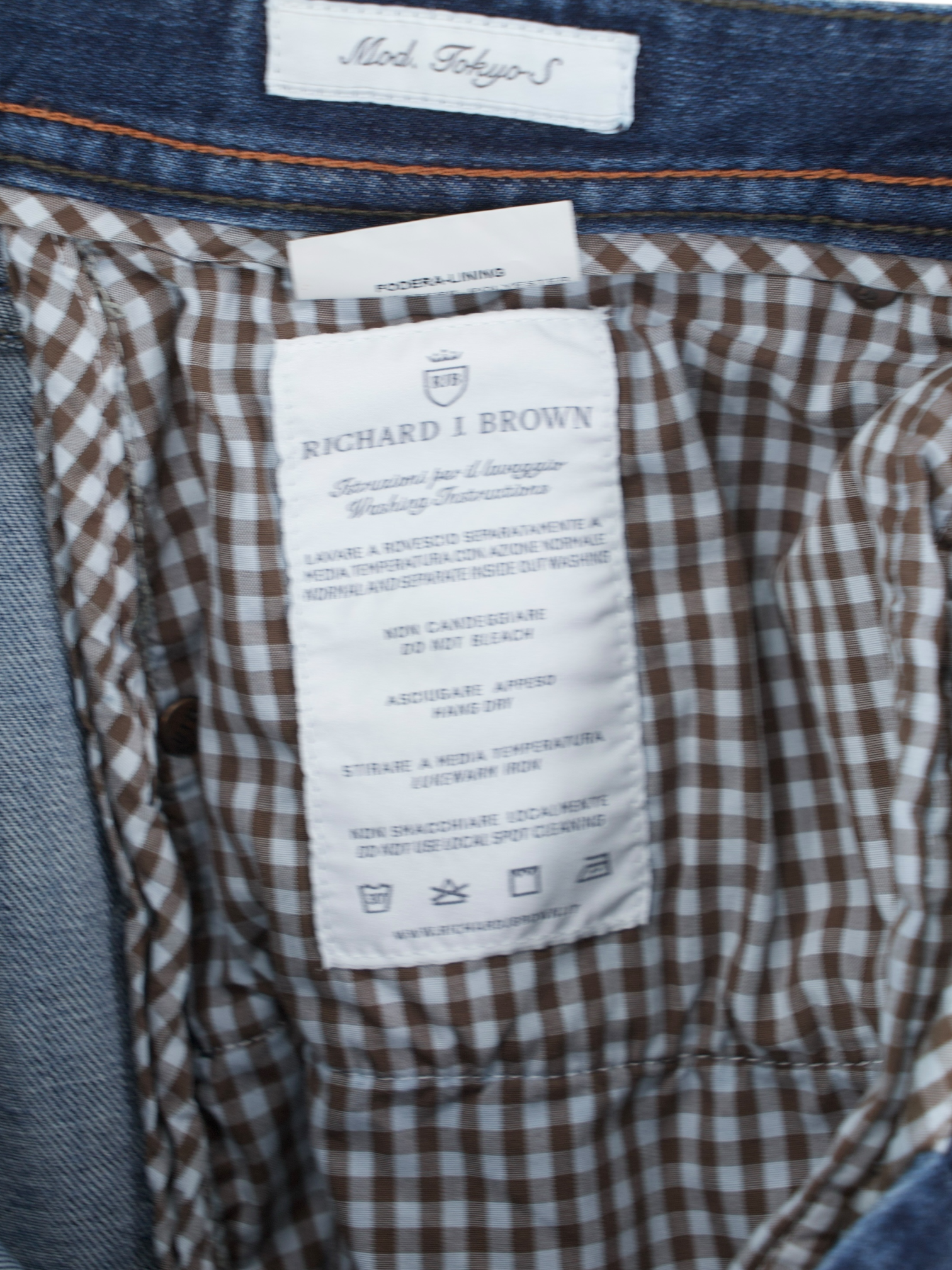 Richard J.Brown Blue Cotton-Stretch Denim "Tokyo-S" Jeans