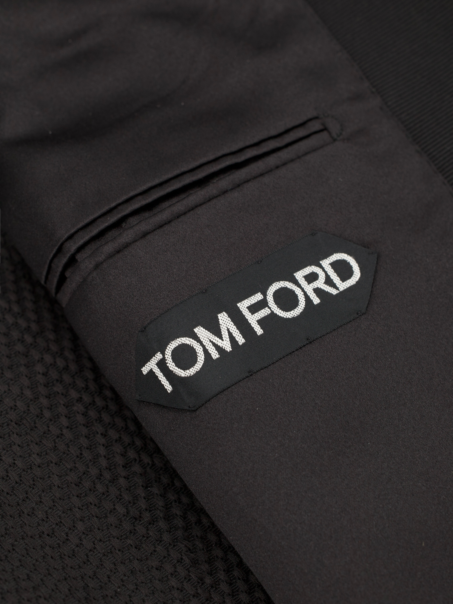 Tom Ford Black Cotton & Silk Blend Micro-Structure Smoking Jacket