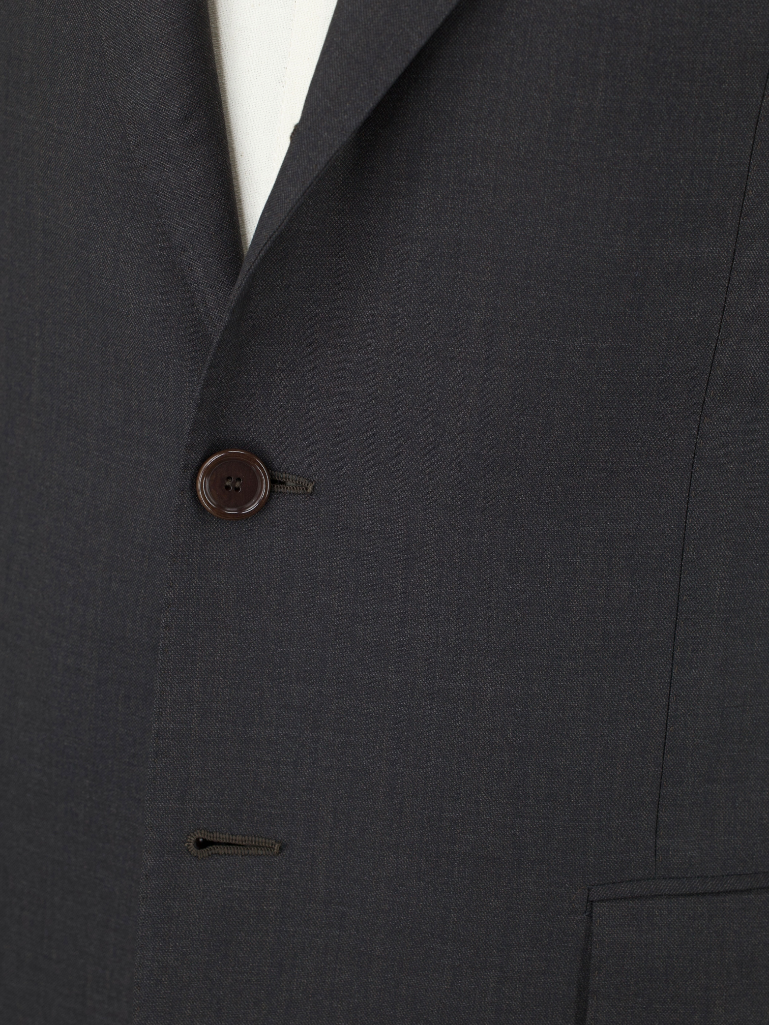 Cesare Attolini Anthracite Super 130's Plain Suit