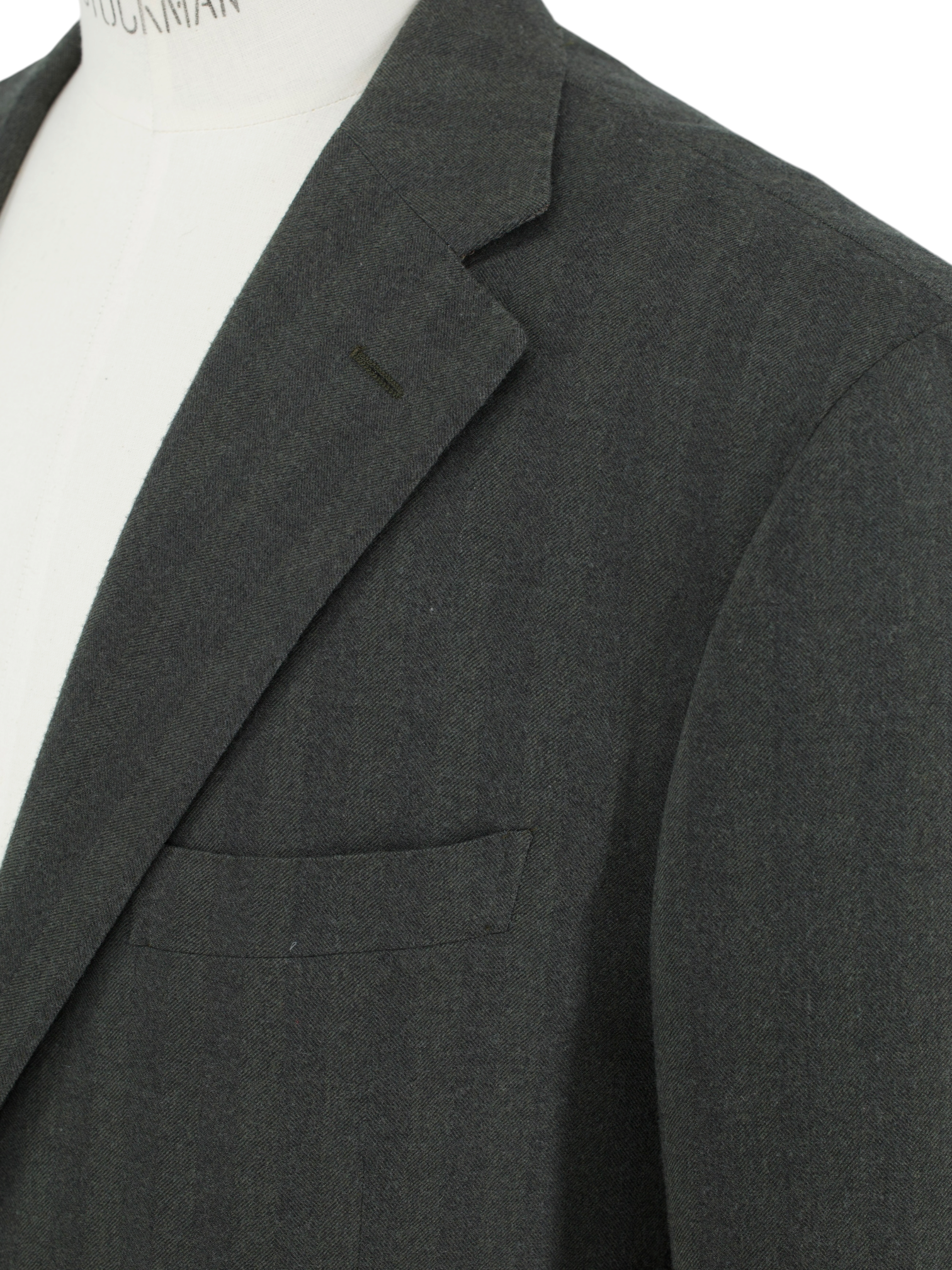 Corneliani Olive Green Wool & Silk Herringbone Jacket