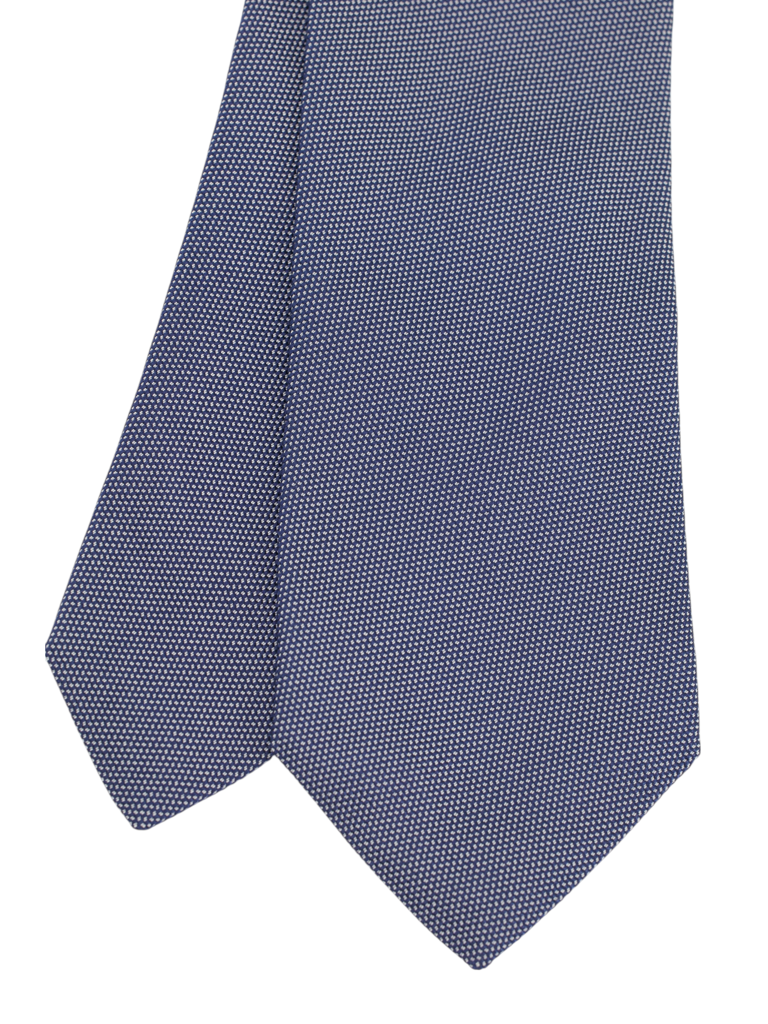 Drake's Steel Blue Silk Pinpoint Tie