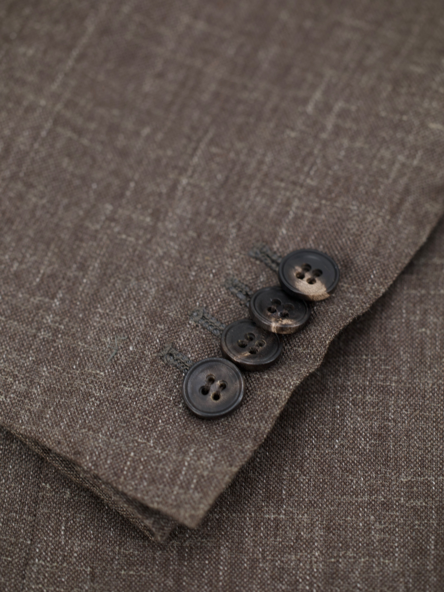 Kiton Brown Cashmere, Silk & Linen Melange Summer Suit