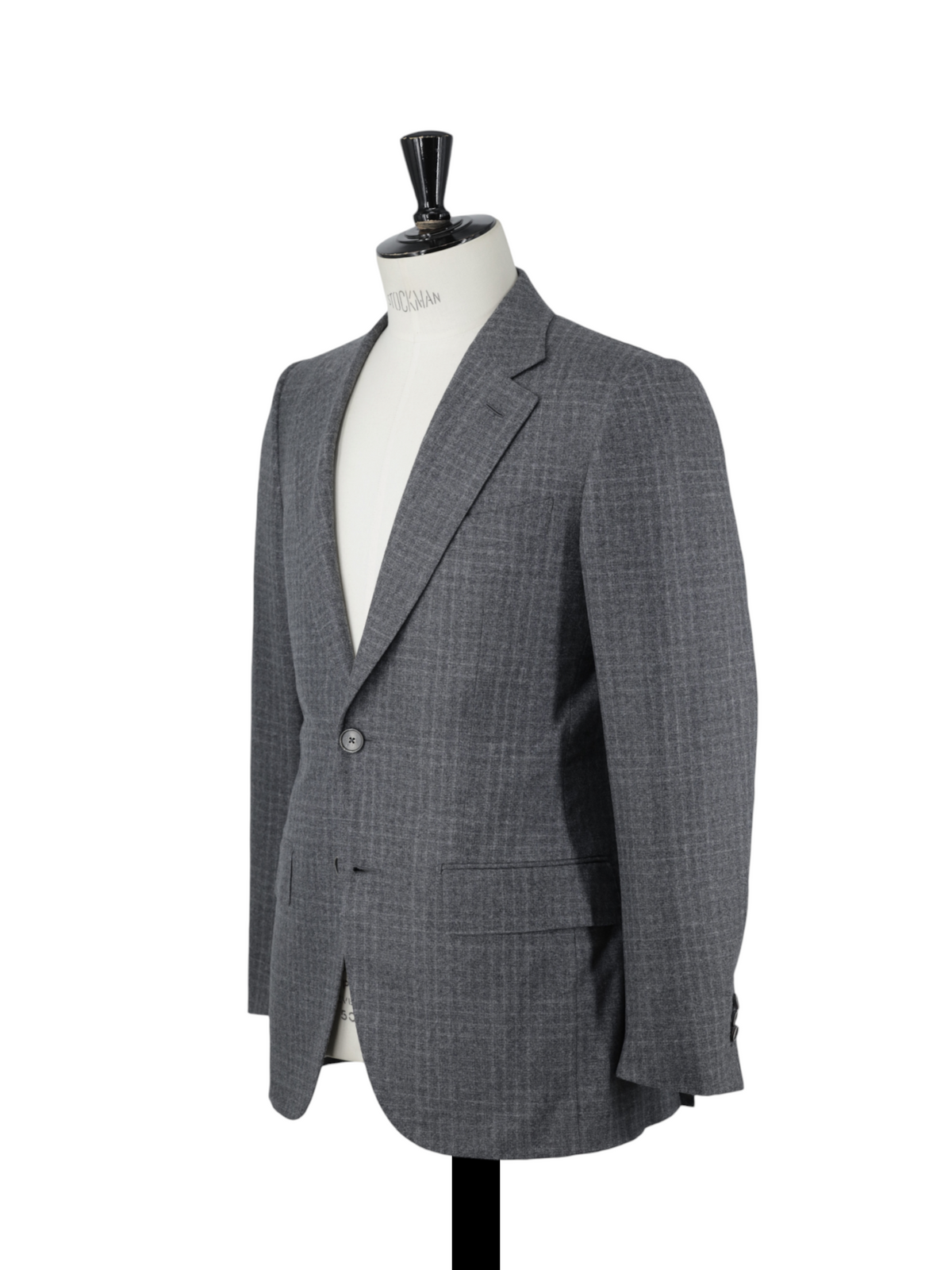 Ermenegildo Zegna Couture Grey Wool, Silk & Cashmere Micro-Check Suit