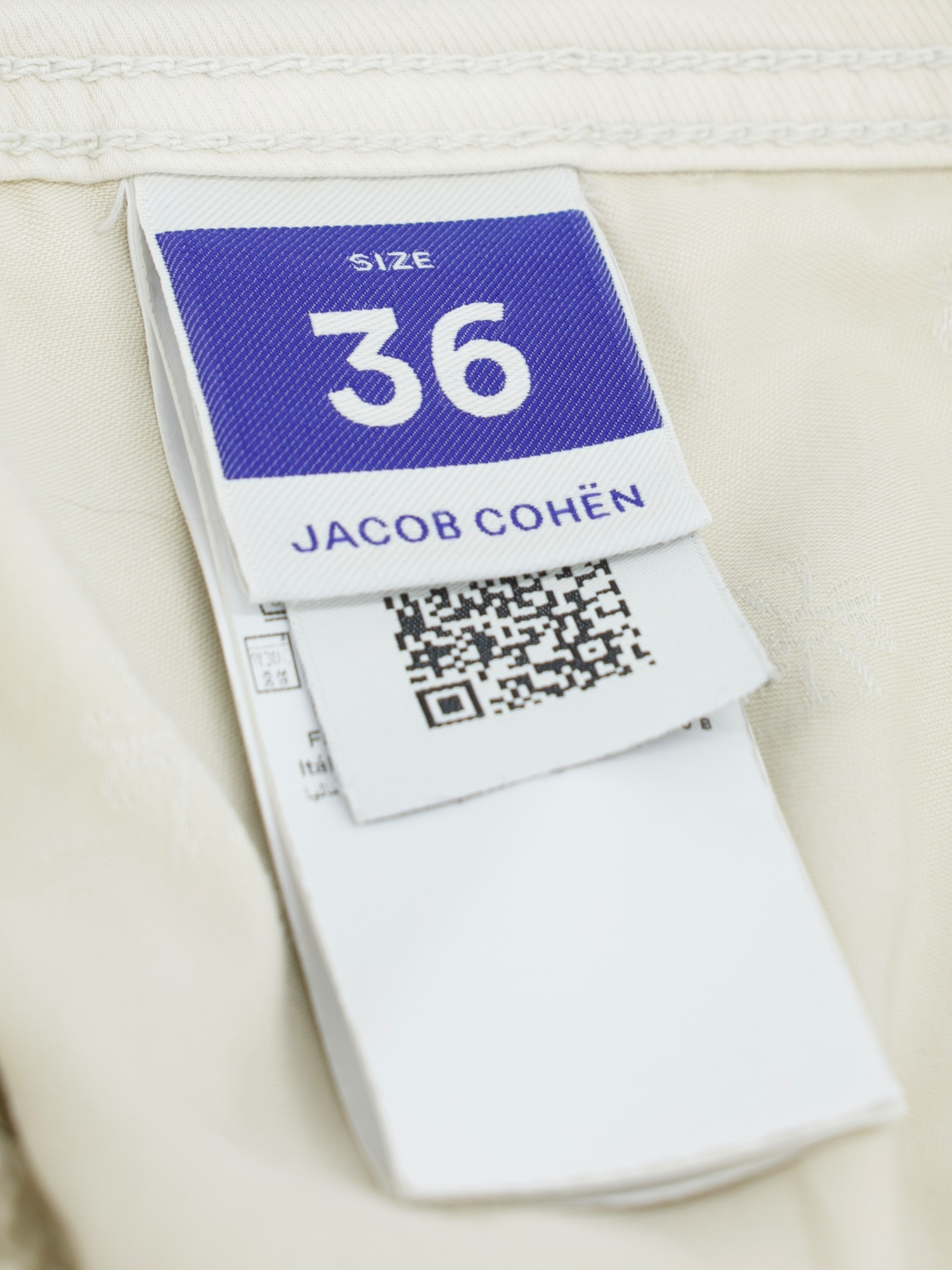 Jacob Cohen Ecru Cotton, Lyocell-Stretch 5-Pocket "Bard" Dress Chino