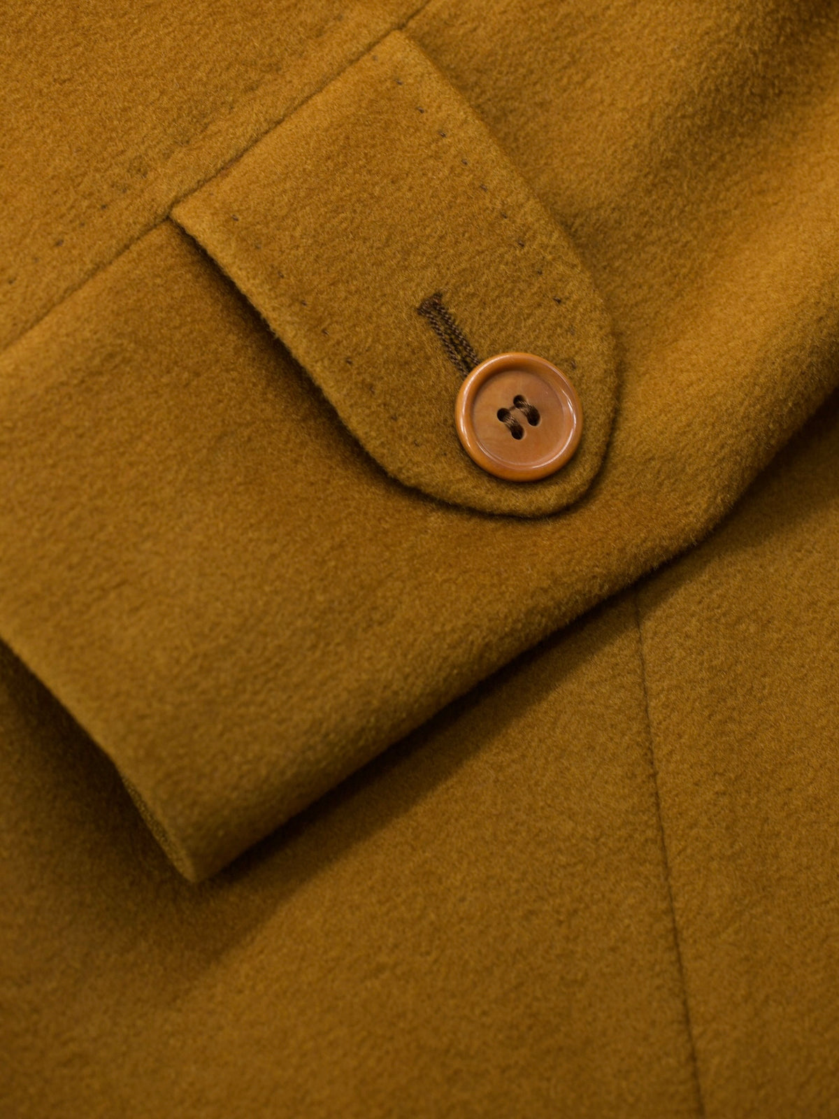 Canali Caramel Brown Vintage Wool & Cashmere Balmacaan Overcoat