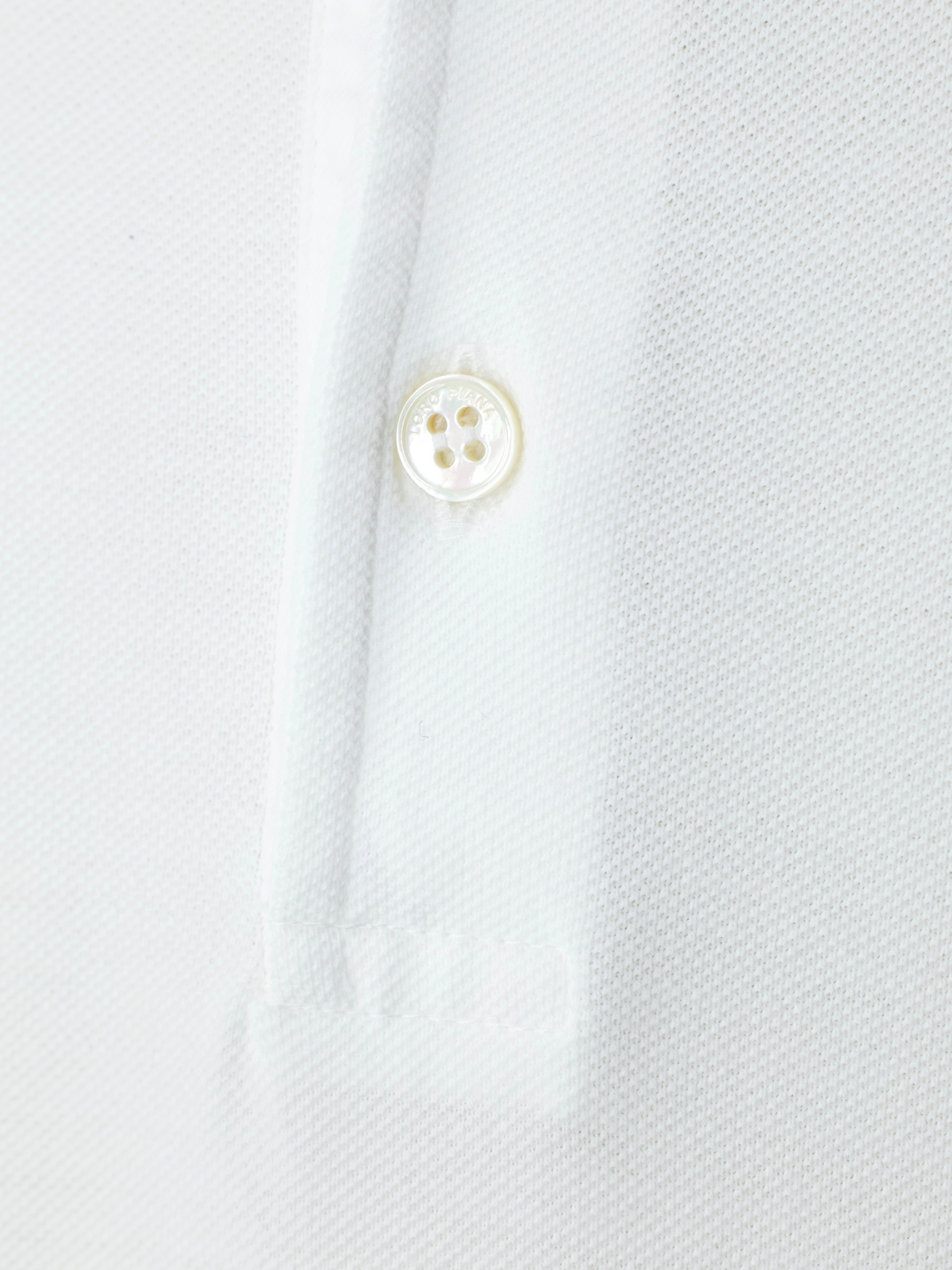 Loro Piana White Cotton-Pique Polo Shirt