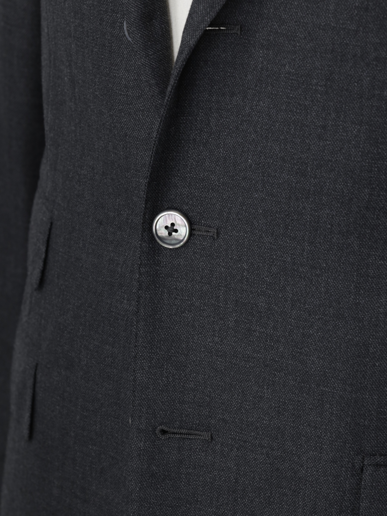 Corneliani Dark Grey Gabardine-Wool Twill Leader Suit