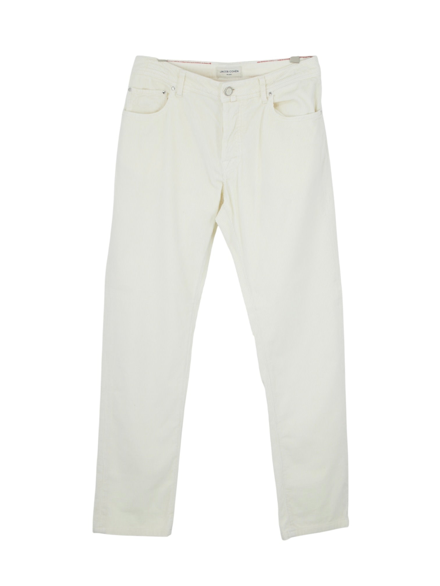 Jacob Cohen Offwhite Cotton & Cashmere Corduroy "Apres Ski" Bard 5-Pocket Chino