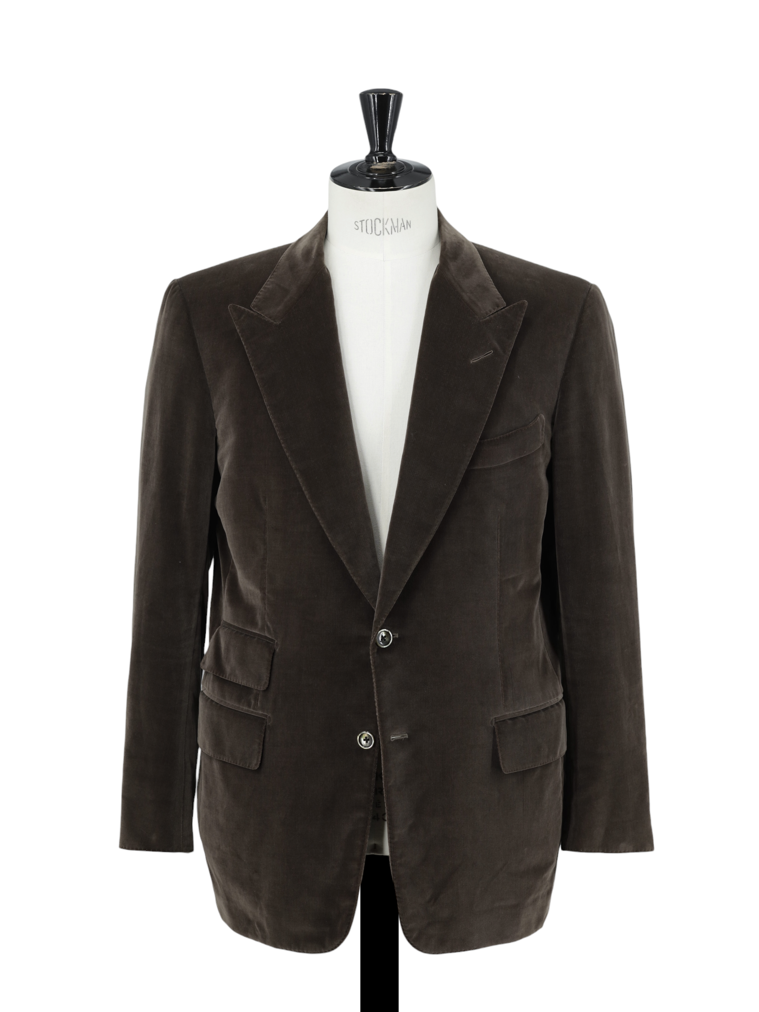 Tom Ford Warm Taupe Cotton Velvet Windsor Jacket