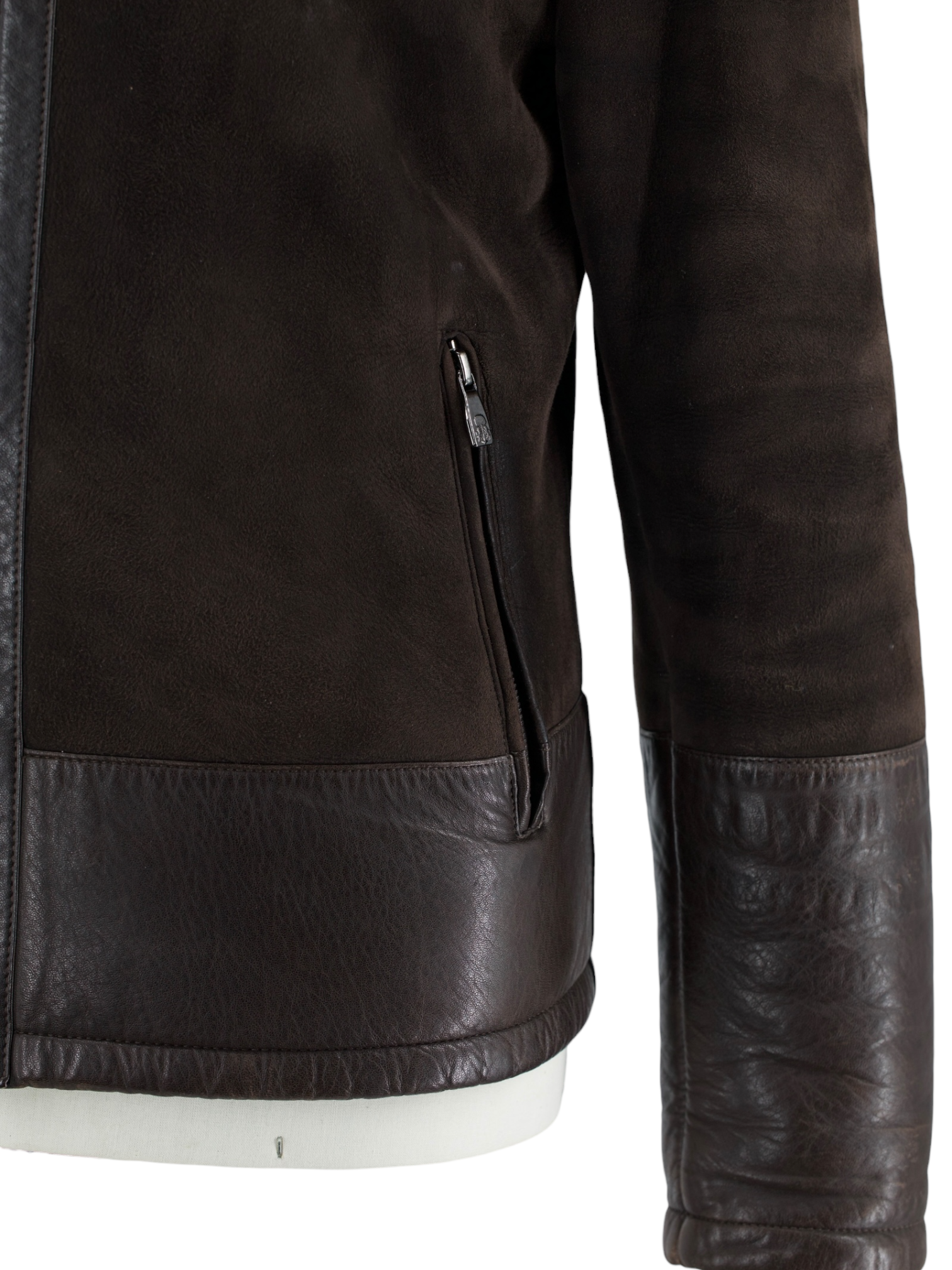Corneliani Dark Brown Lambskin-Suède Lammy Blouson Jacket