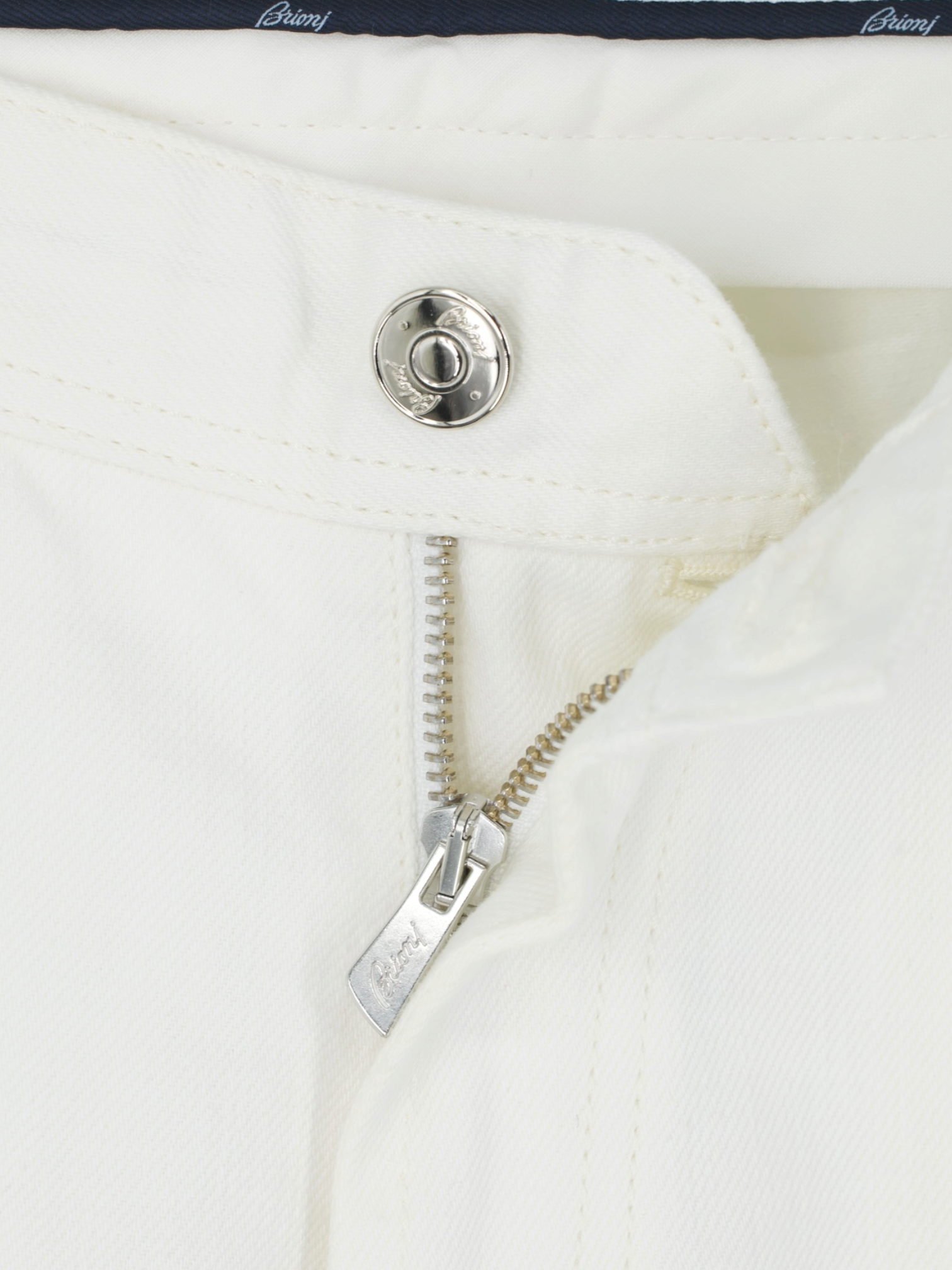 Brioni White Rugged-Cotton Twill 5-Pocket "Meribel" Jeans