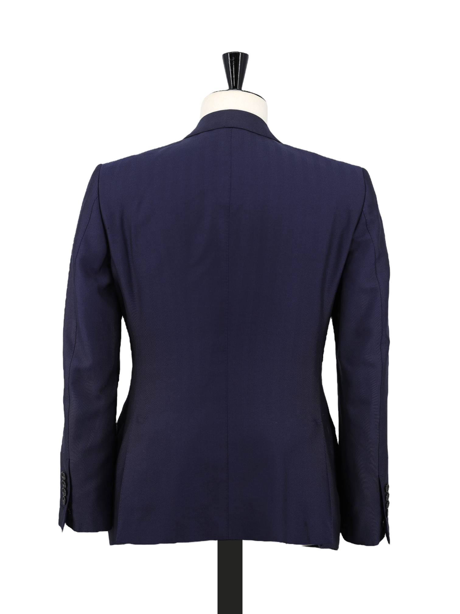 Tom Ford Marine Blue Pure-Silk Herringbone O'Connor Jacket