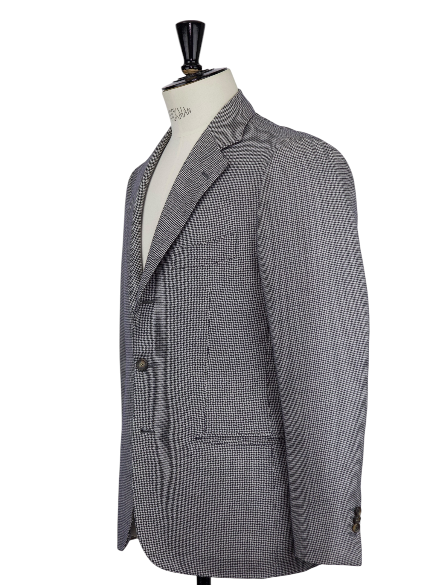 Cesare Attolini Light Grey Extrafine-Wool Puppytooth Jacket