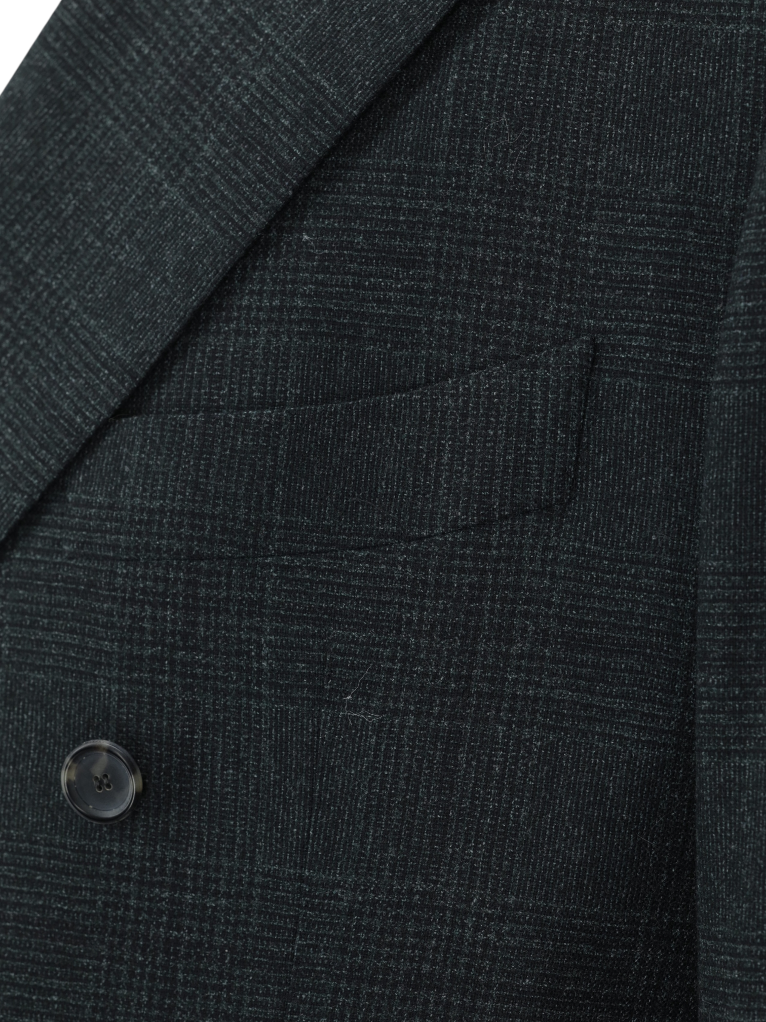 Cesare Attolini Forest Green Wool Double-Breasted Prince of Wales Jacket