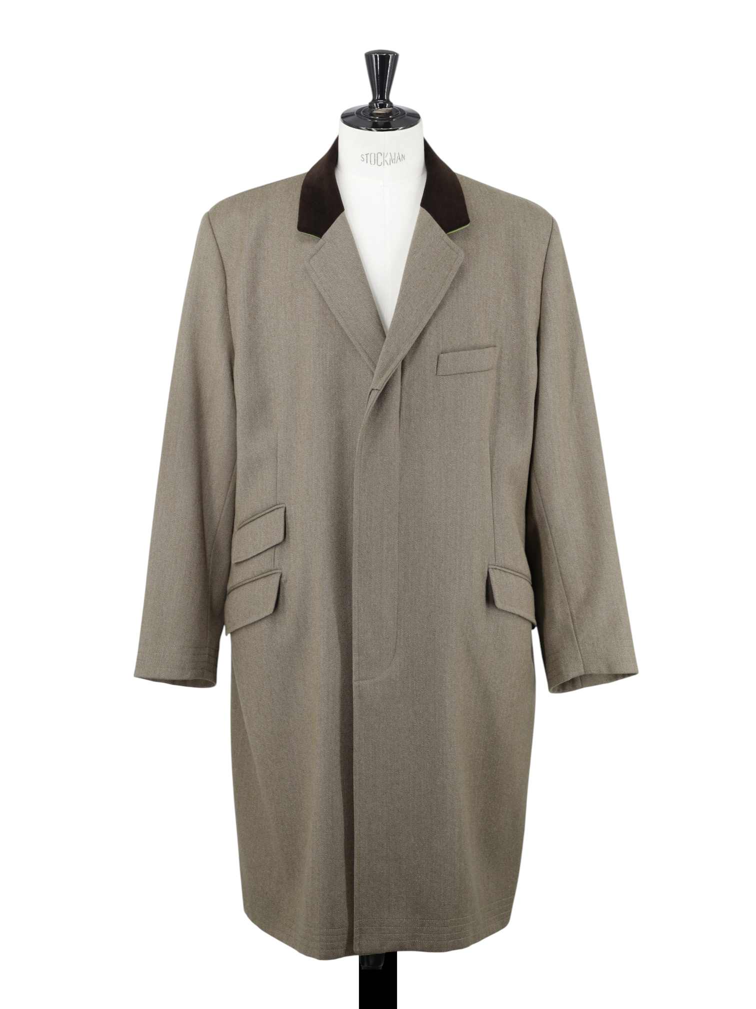 New & Lingwood Brown Wool-Twill Fawn Covert Coat