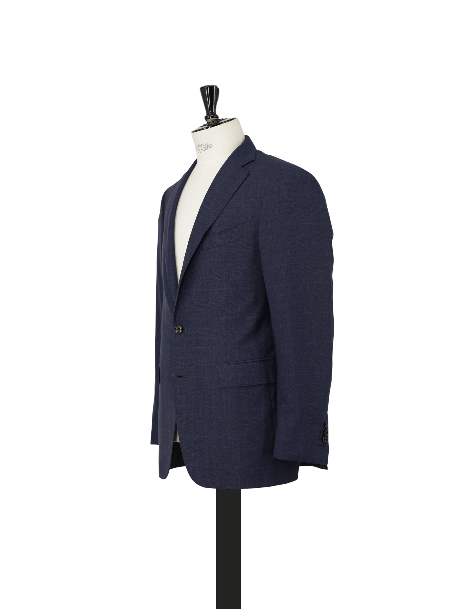 Canali Navy & Royal Blue Super 160's Shadow-Check Suit